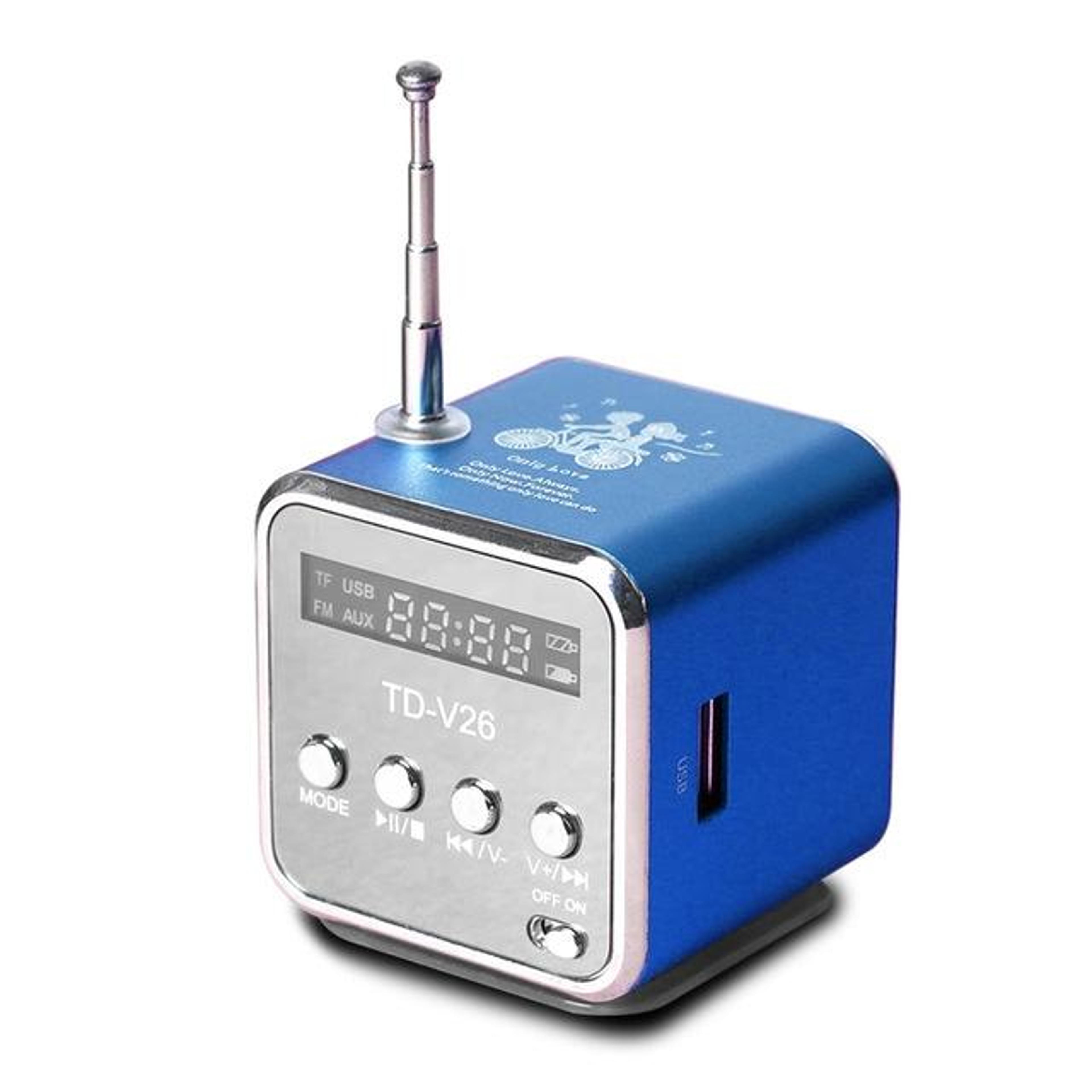 mini portable speaker with fm radio, mp3 music player & usb/tf card support