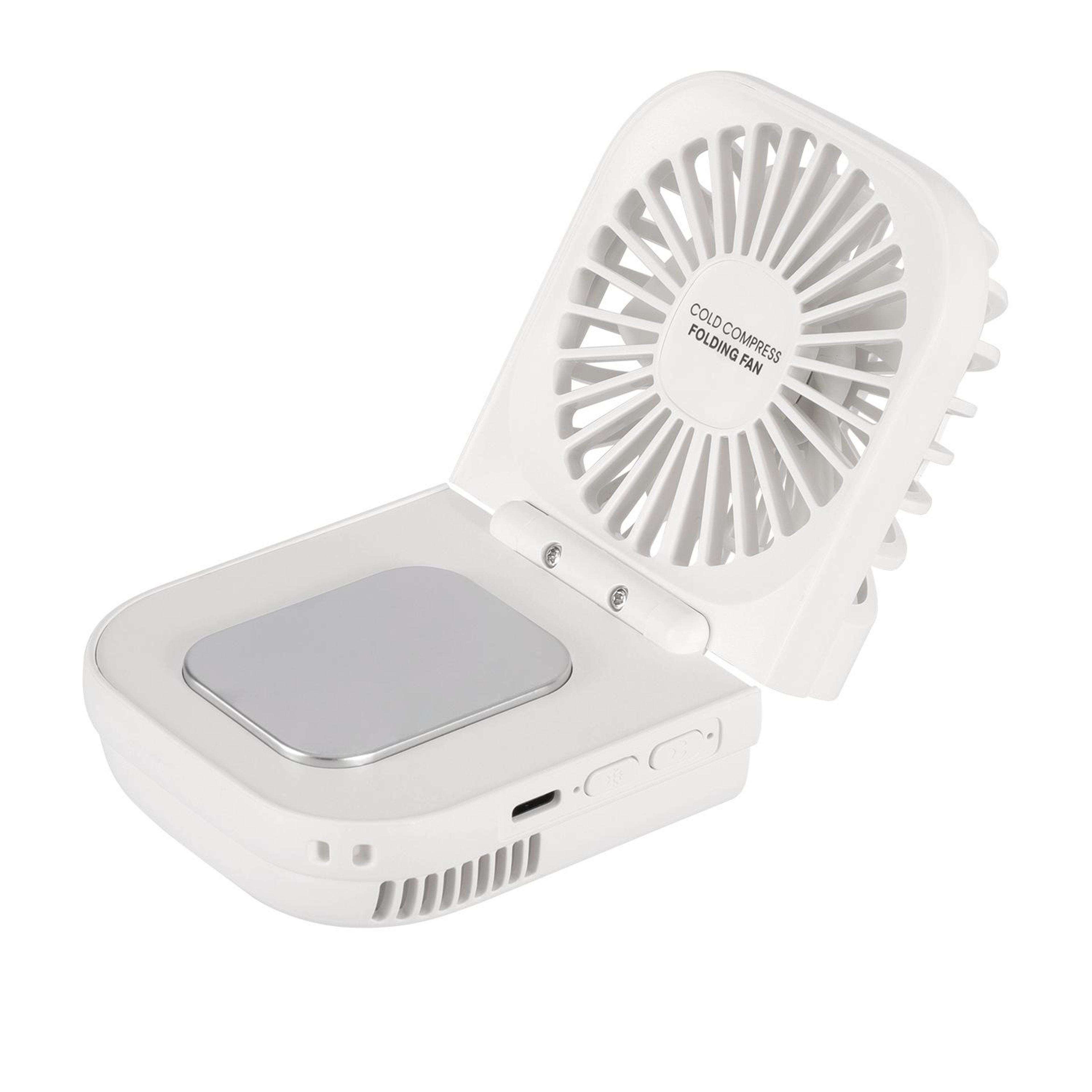arcticfold portable cooling fan usb rechargeable cold compress handheld mini fan