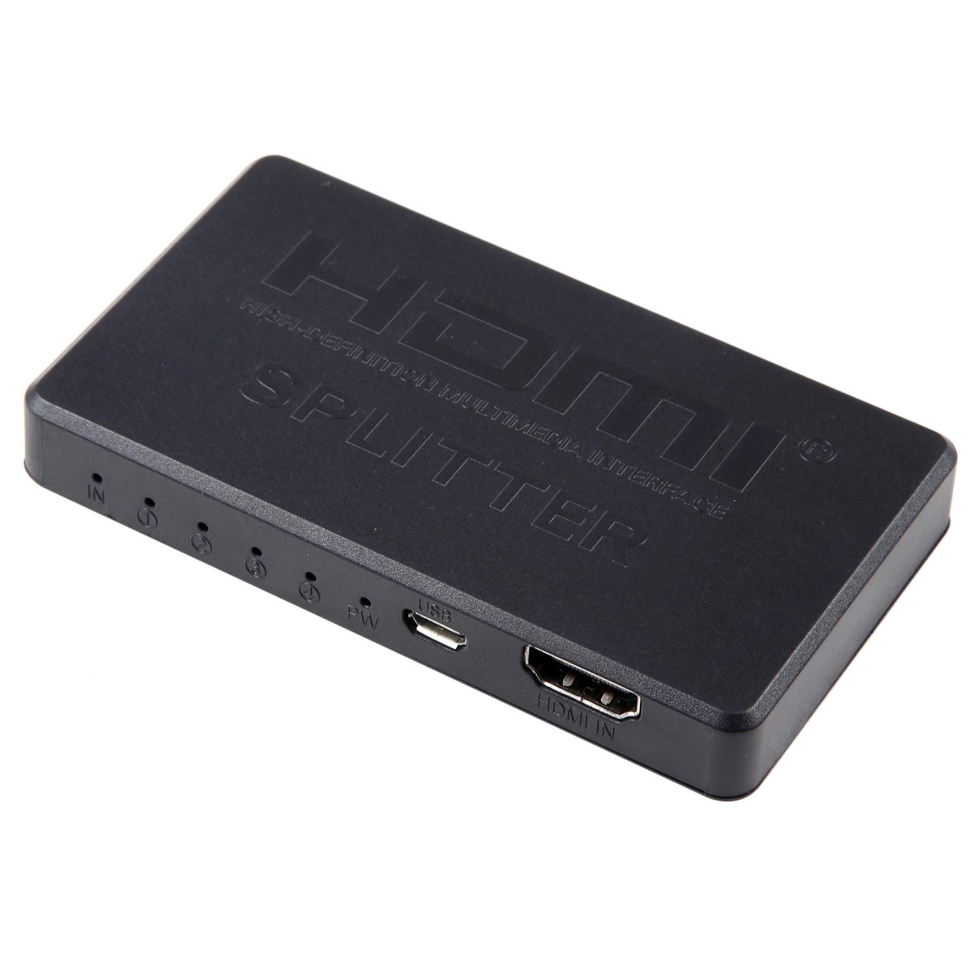 4k hdmi splitter 1x4 powered hub for 4 displays with 3d support and usb power