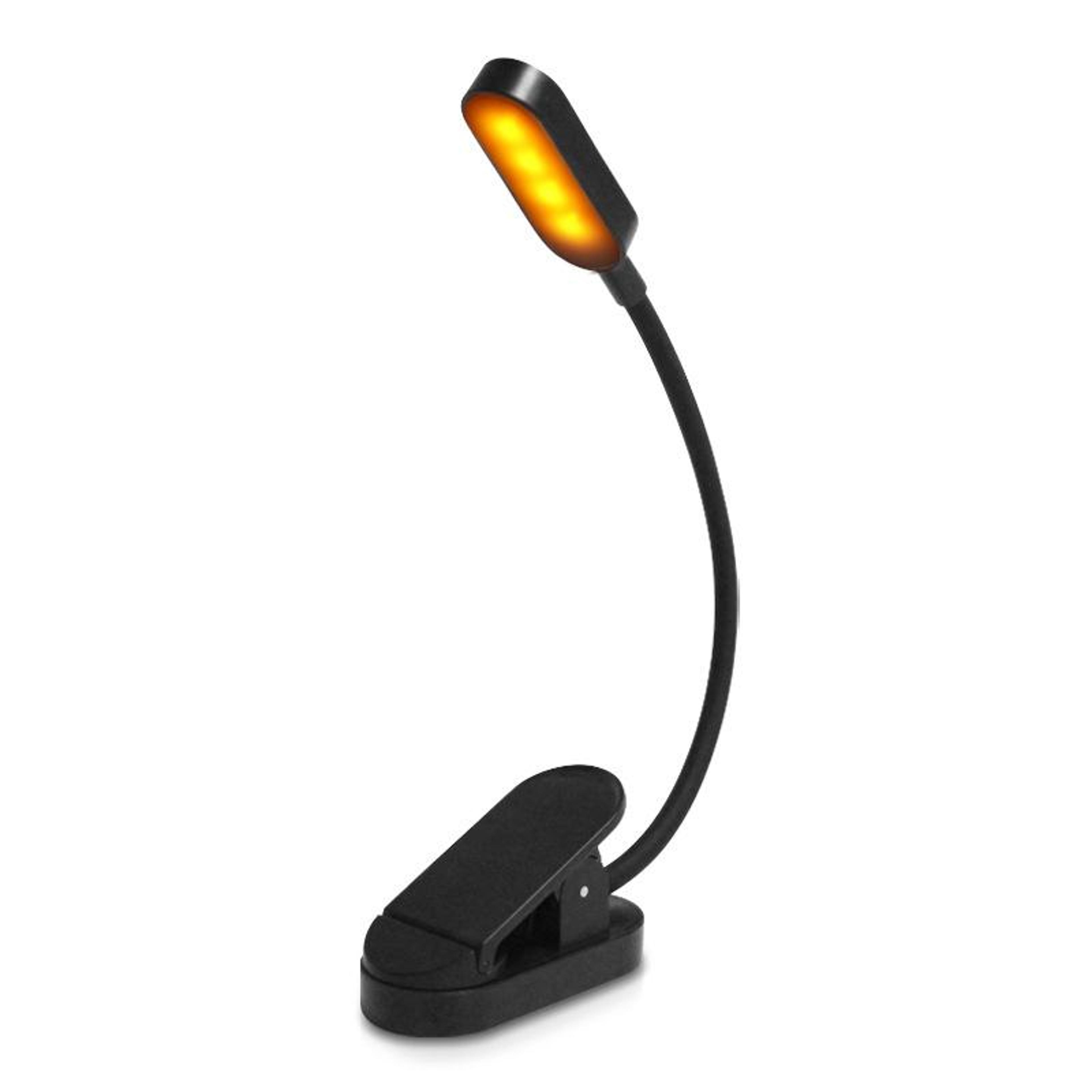 flexiglow mini clip-on led reading lamp usb rechargeable eye care study light
