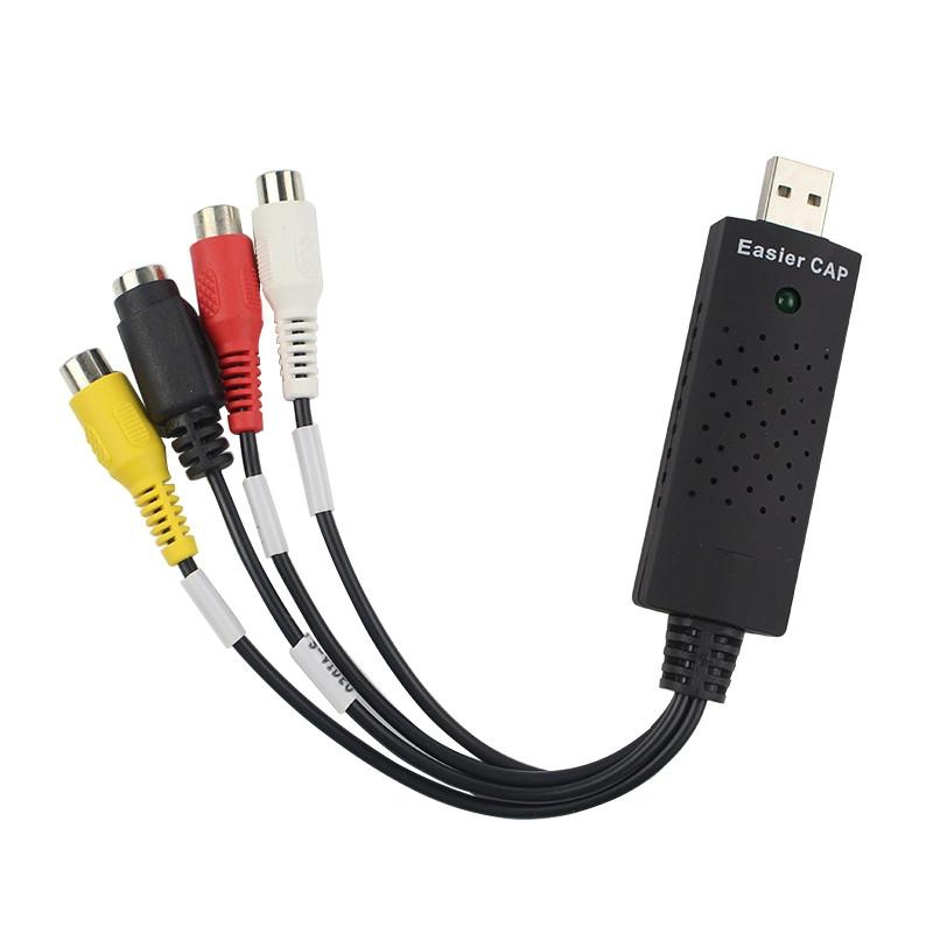 usb 2.0 video capture adapter rca to usb converter for vhs, dvd & tv to pc/mac
