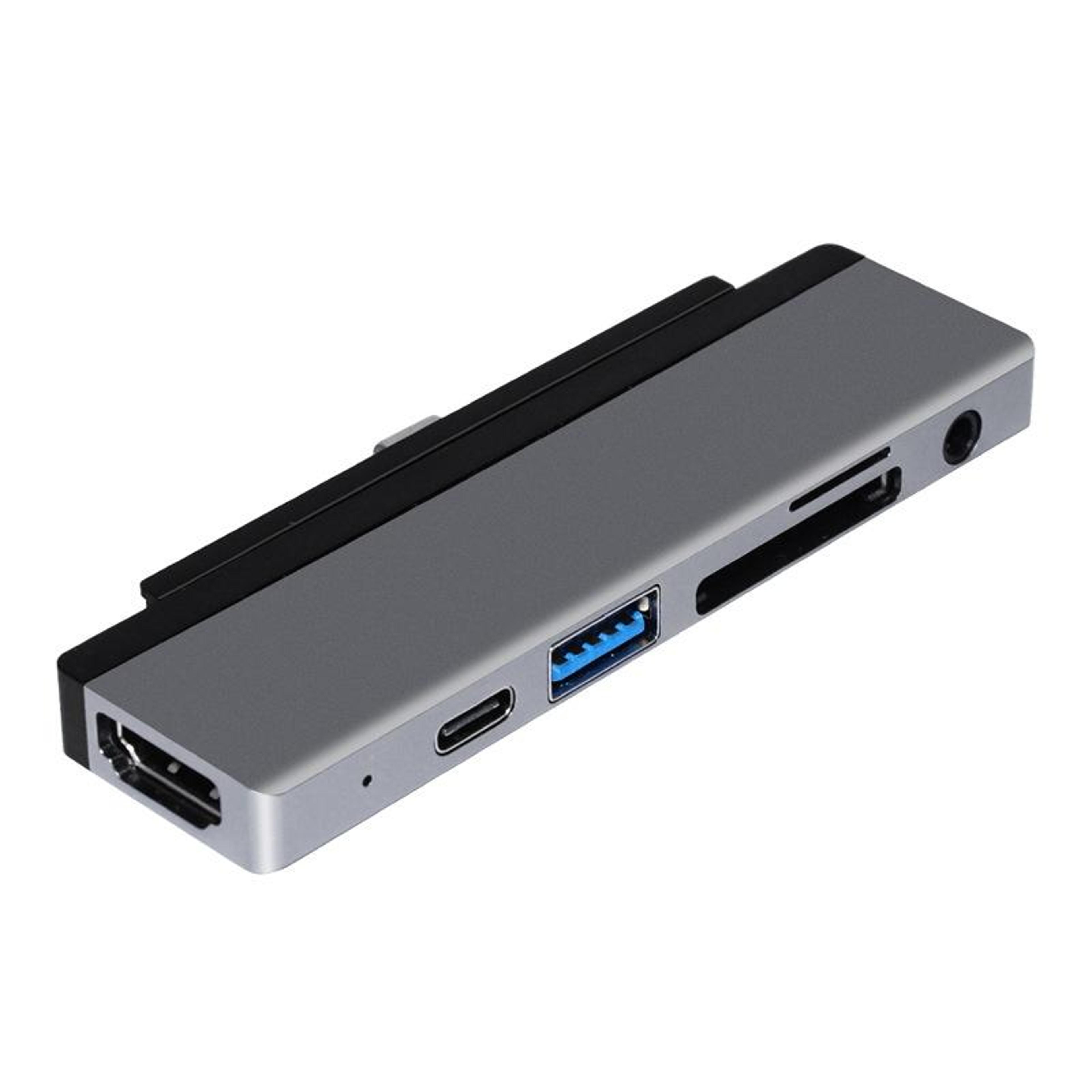 6-in-1 usb-c hub for ipad pro with 4k hdmi, 85w pd charging, audio & sd/tf card reader