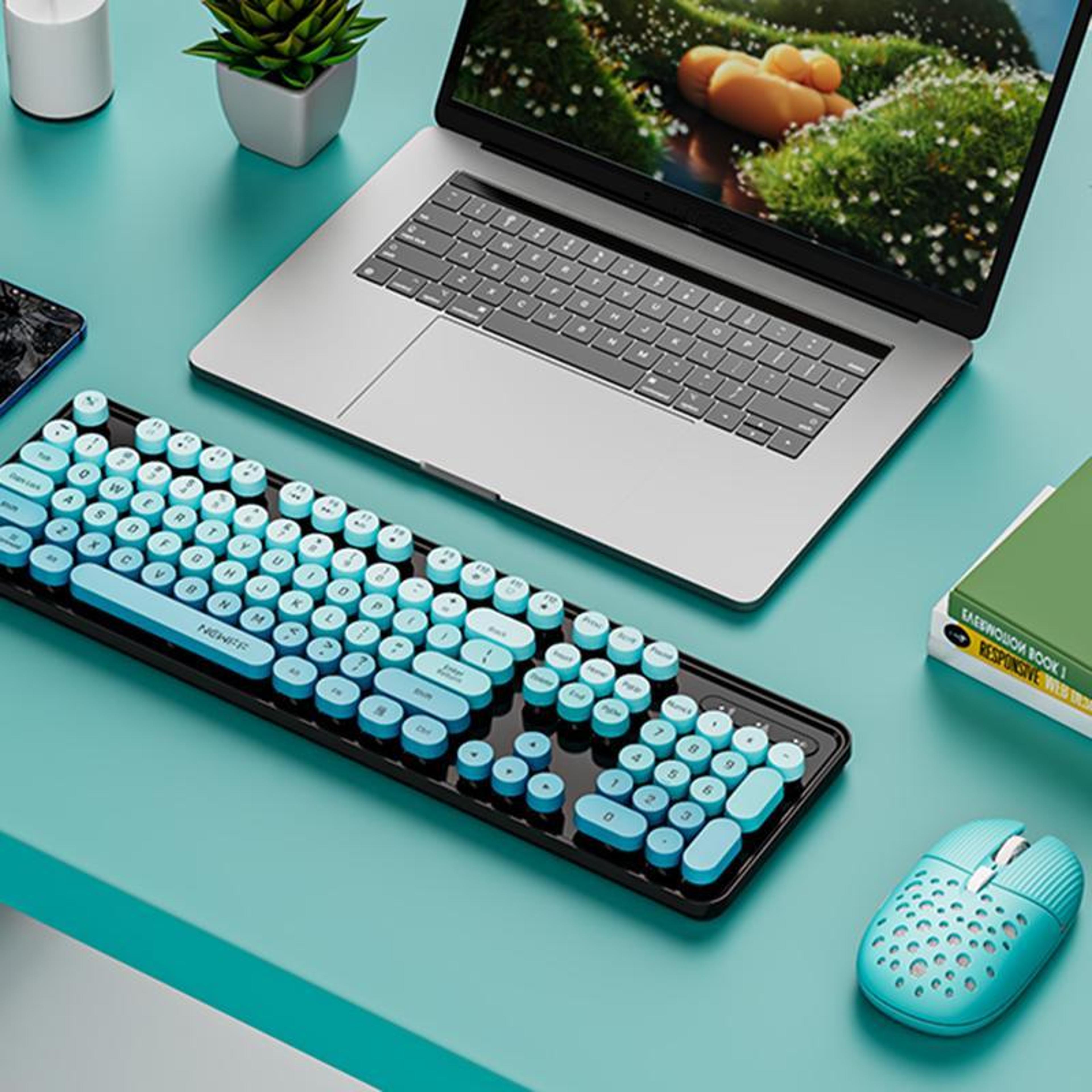 shipadoo ef128 wireless keyboard and mouse combo with 4800 dpi ergonomic mouse
