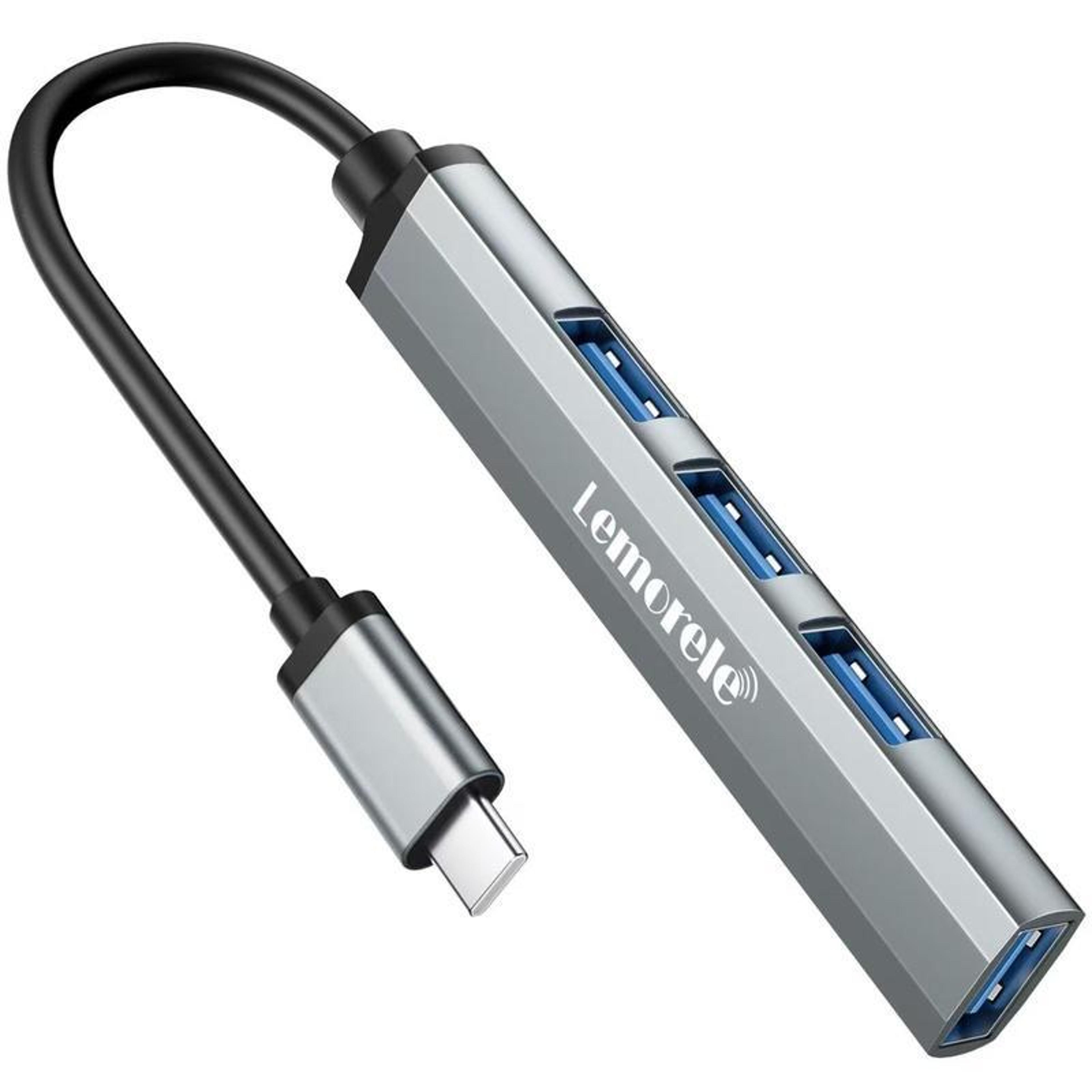lemorele 4-in-1 usb c docking station with 4k hdmi, 100w pd charging & usb 3.0 hub