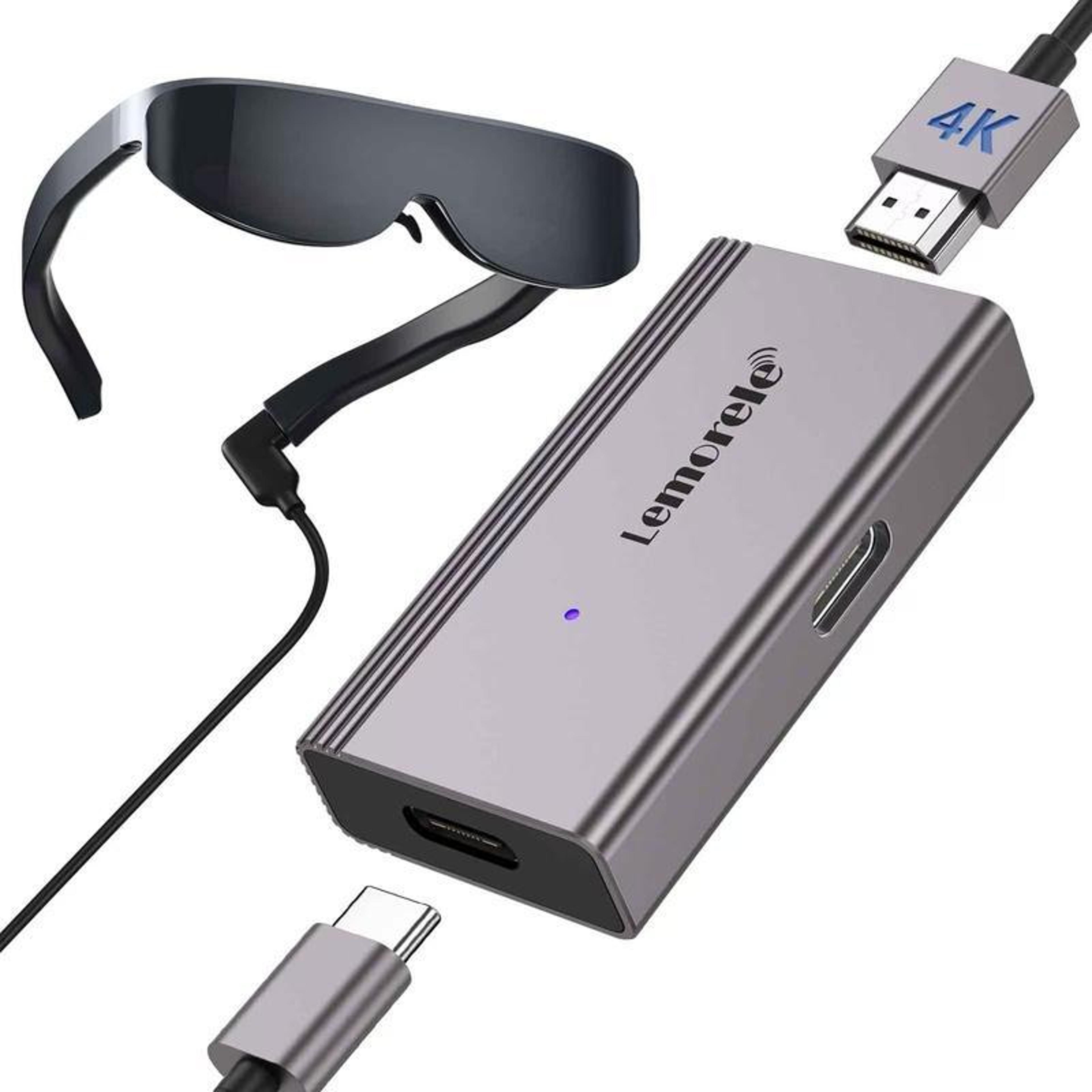 lemorele 6-in-1 usb-c hub with 4k hdmi, pd charging & sd/tf card reader