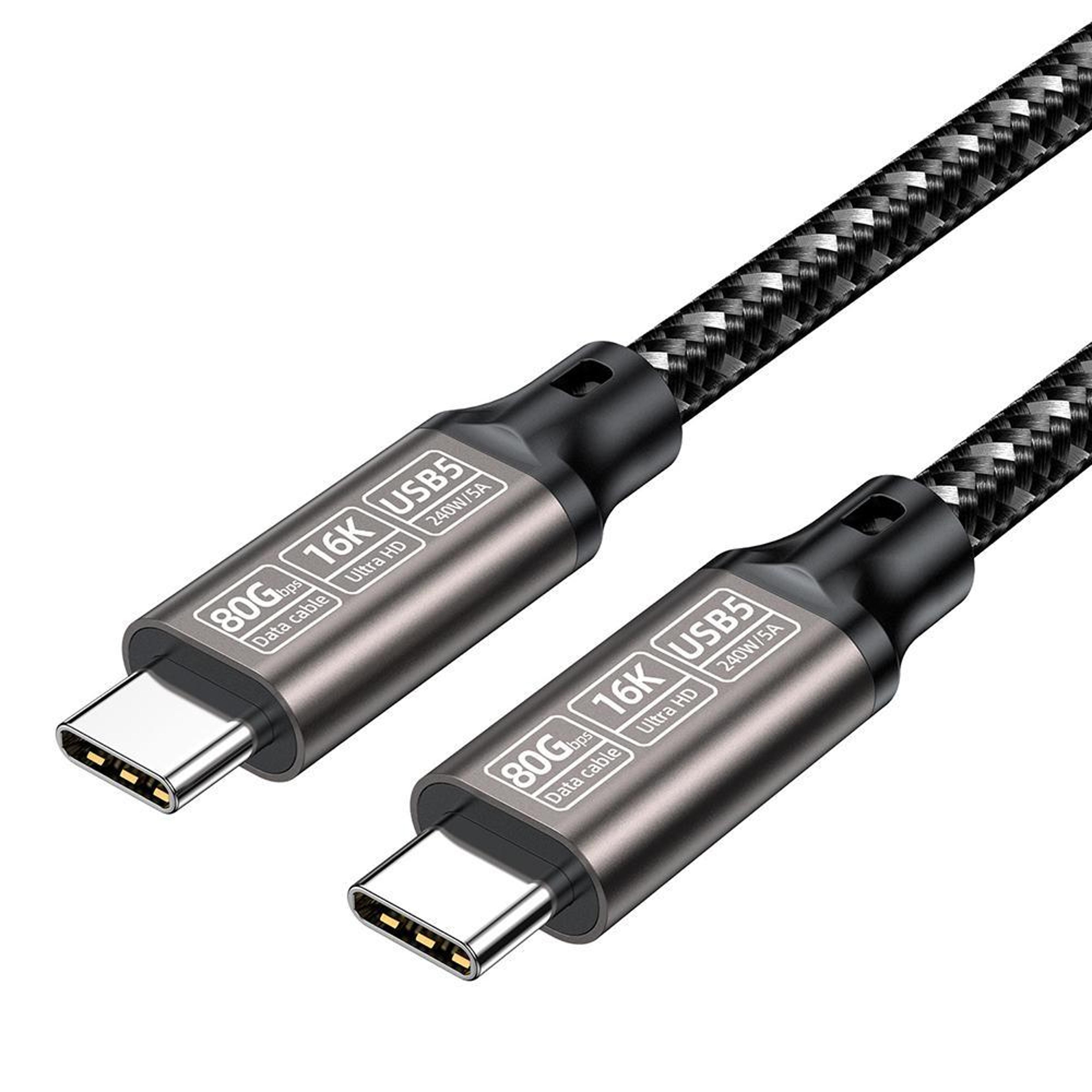 usb5 240w usb c to usb c cable 80gbps thunderbolt 4 compatible 16k display fast charging cable