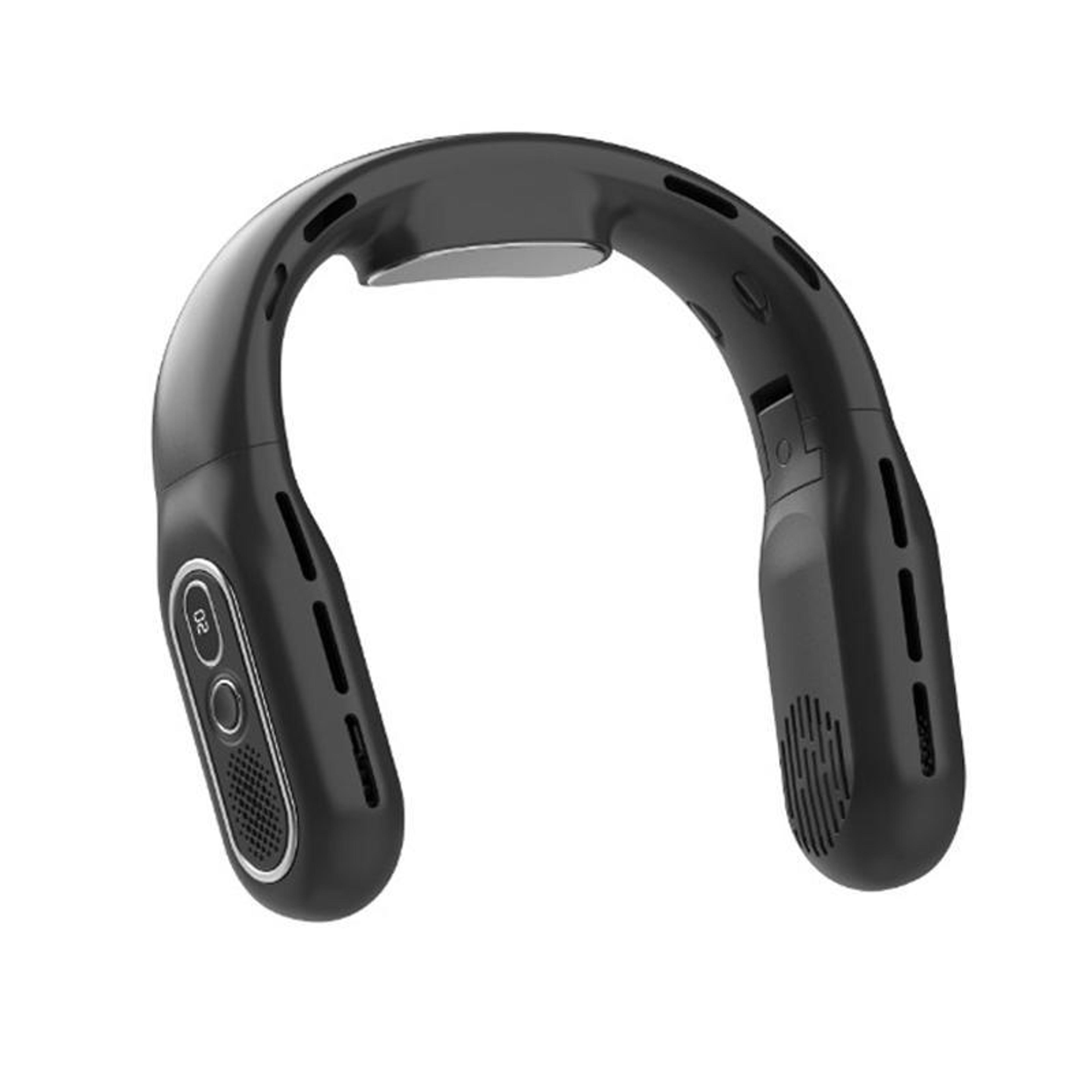 coolbreeze pro bladeless neck fan with digital display & foldable wearable cooling design