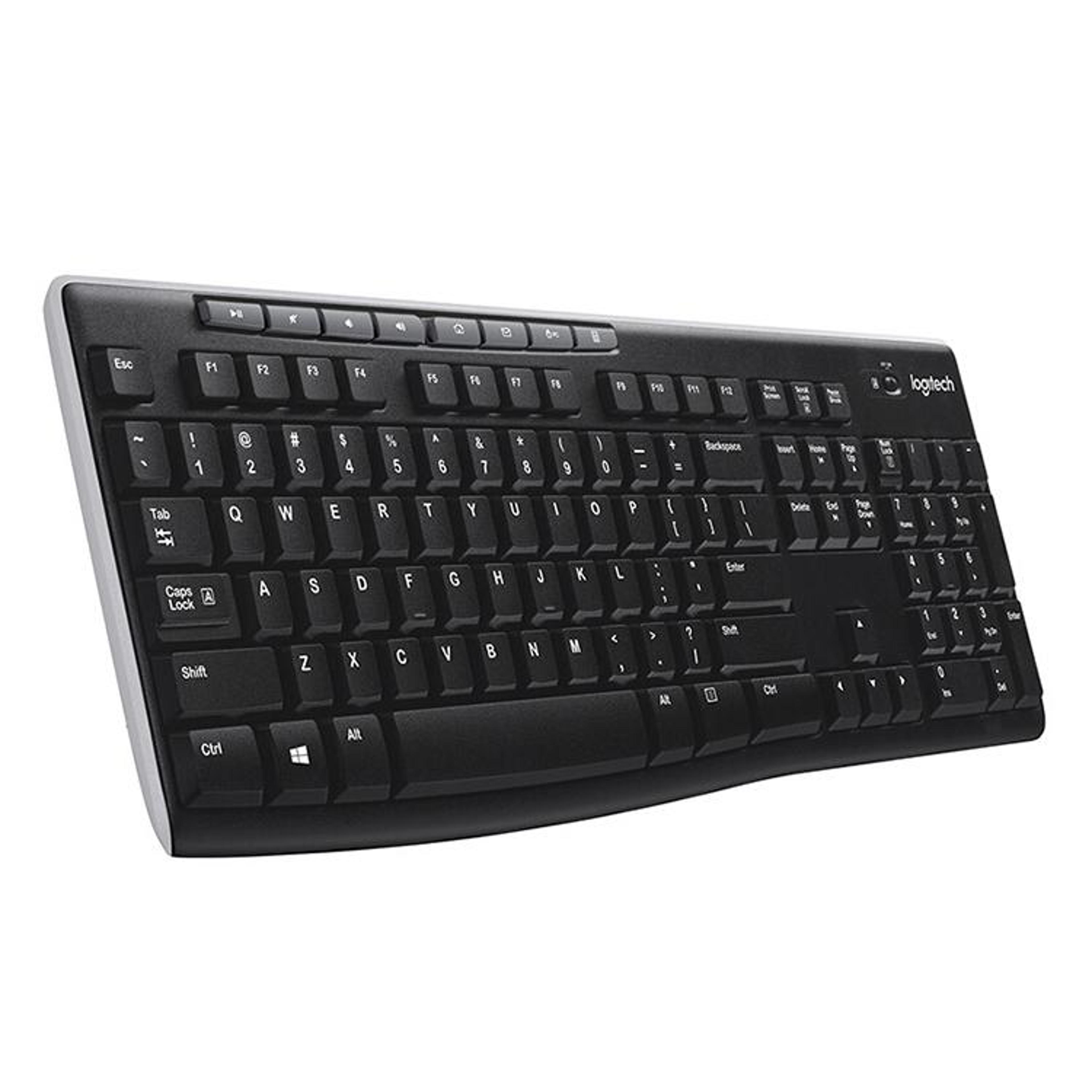 logitech k270 silent wireless keyboard with 10m range and hot keys