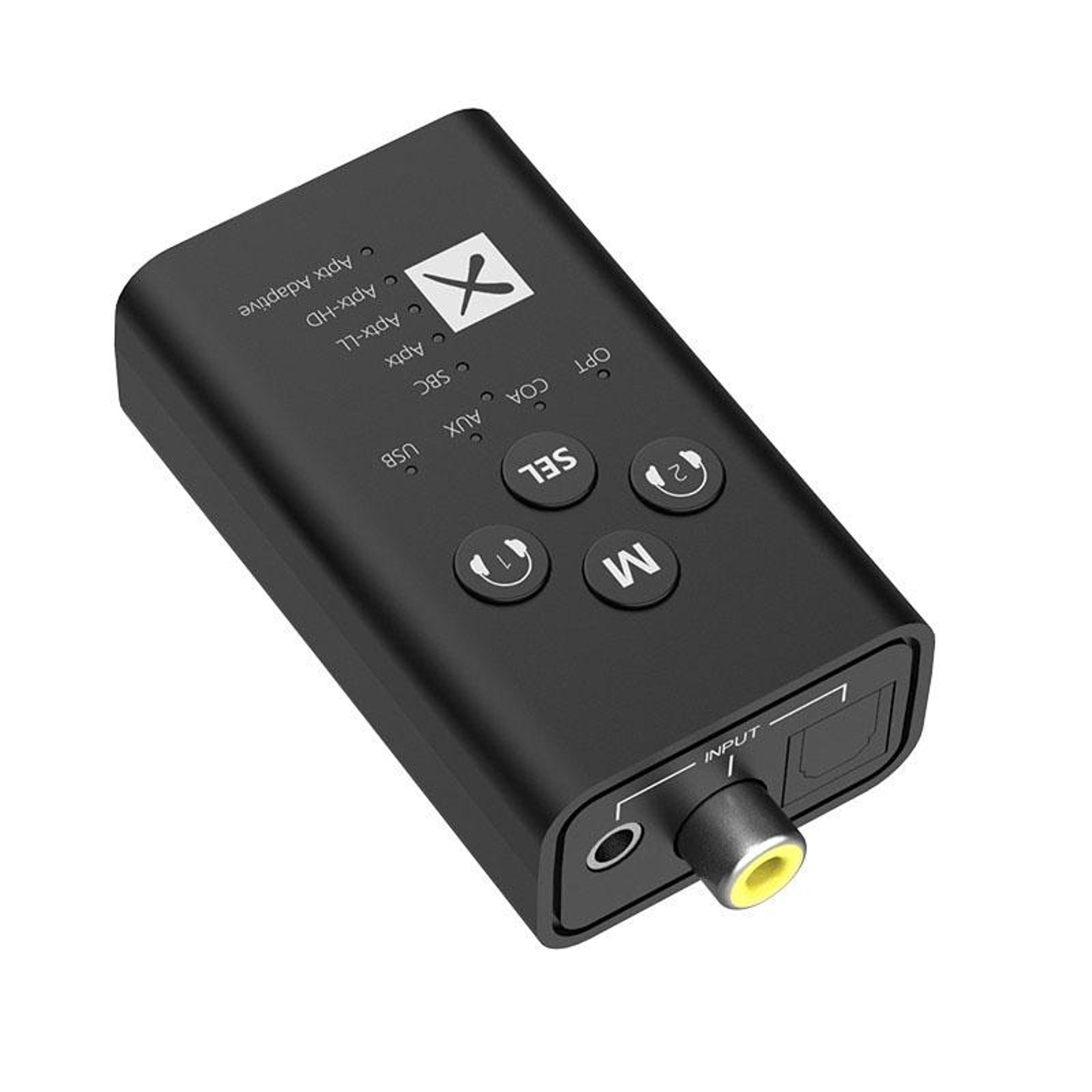 t9 bluetooth 5.2 audio transmitter with aptx low latency, optical & coaxial wireless adapter