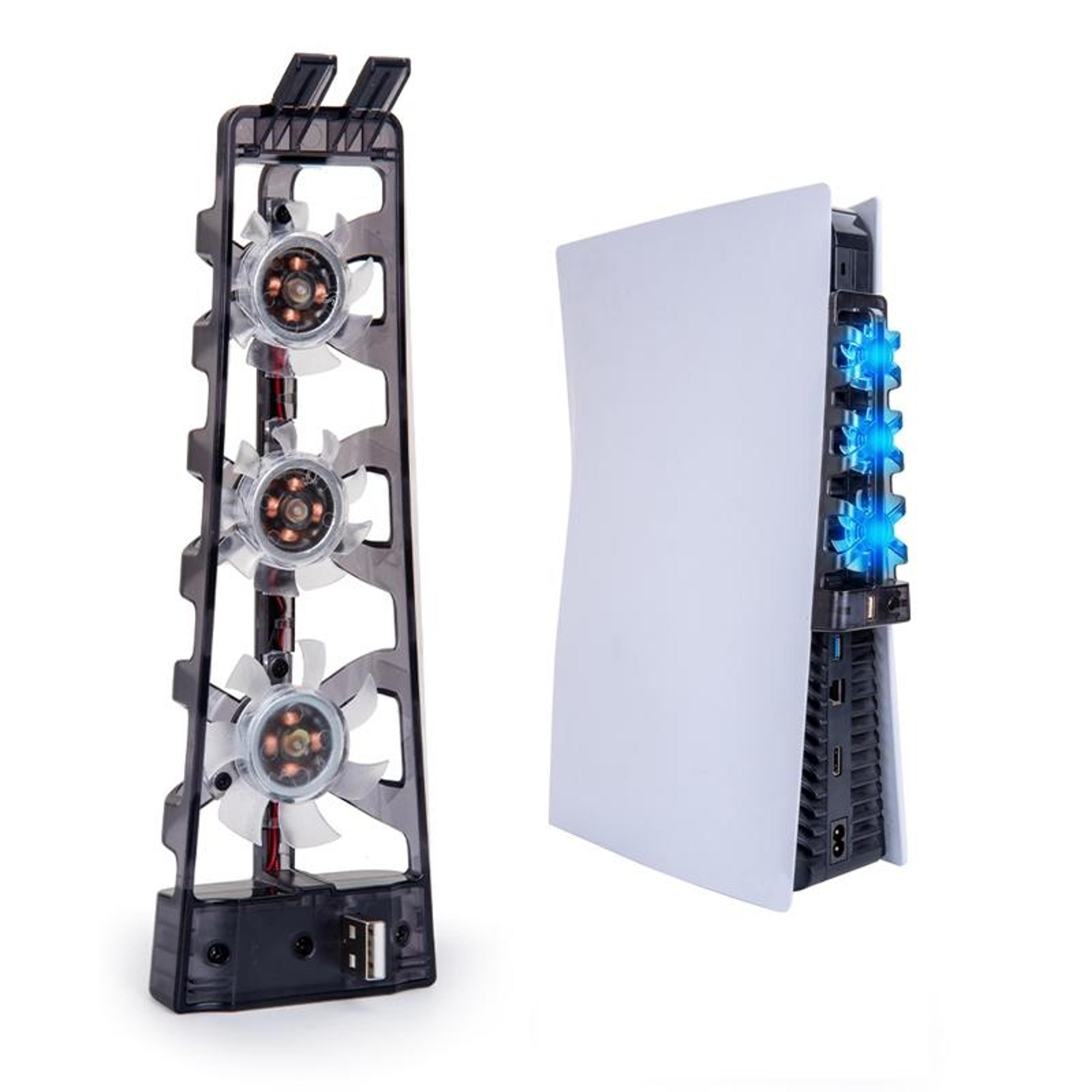 dobe ps5 cooling fan attachment with led triple fan rear console cooler for playstation 5
