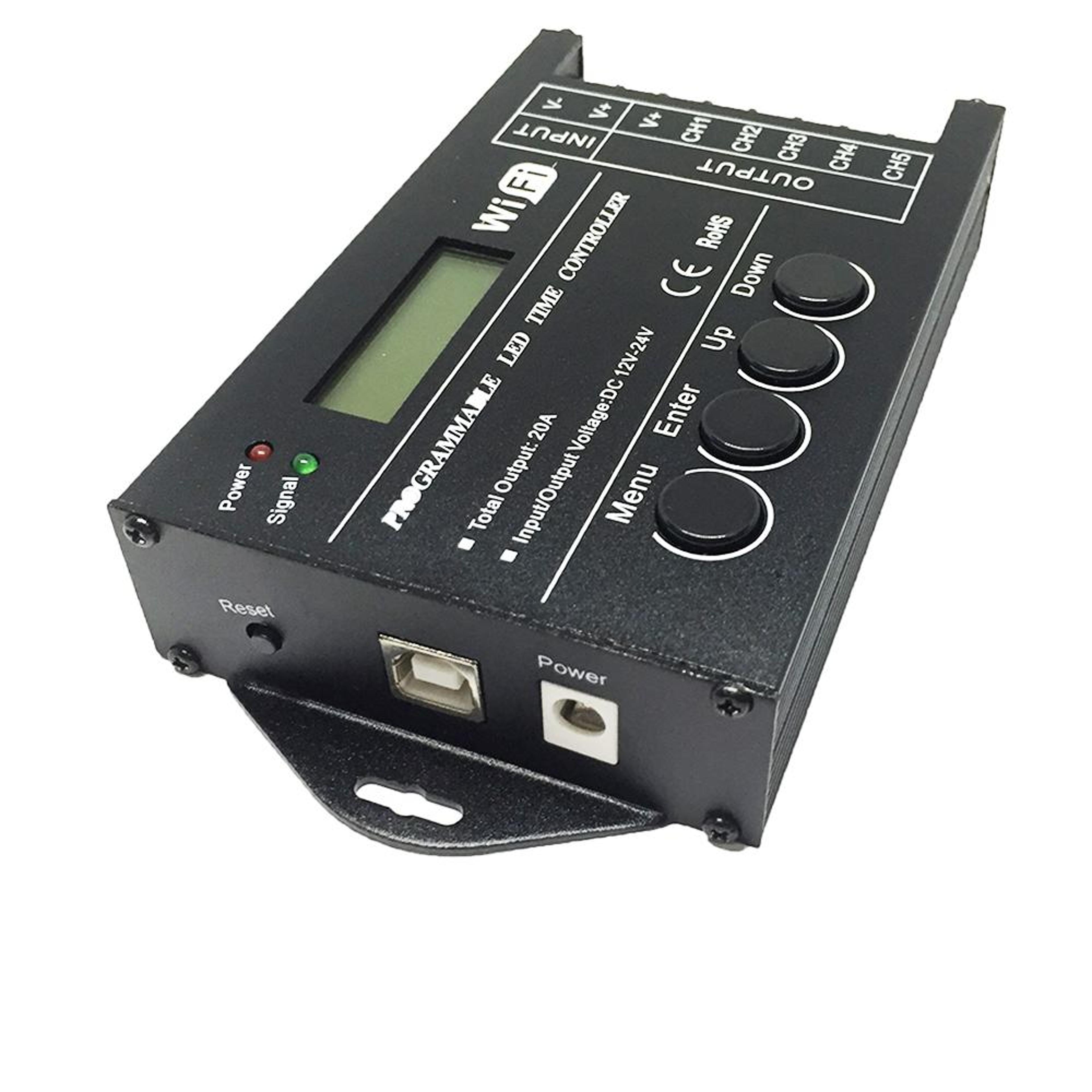 tc421 smart wifi led controller 5-channel programmable timer for aquarium & grow lights