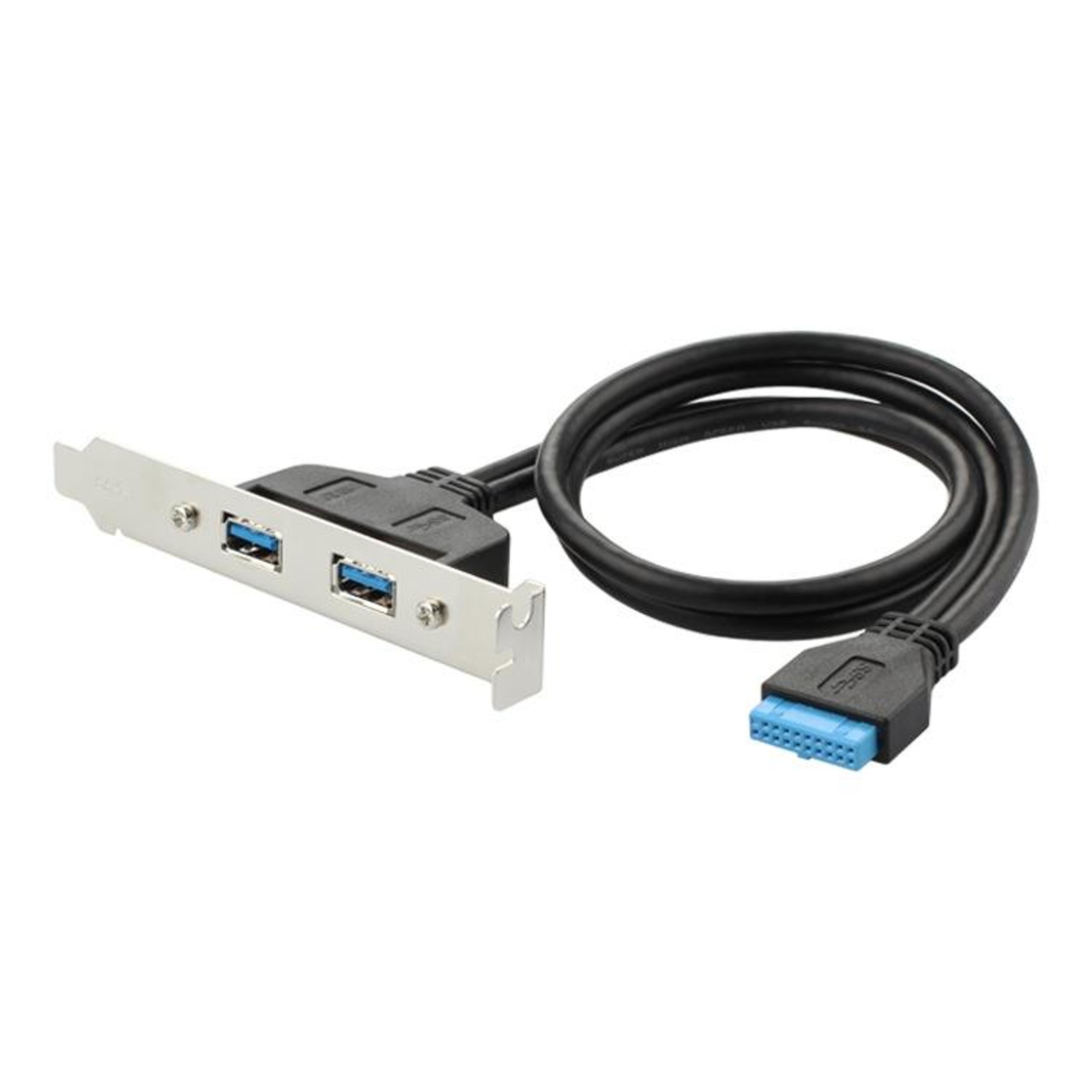 usb 3.0 motherboard header to dual usb rear panel bracket cable 5gbps pci expansion adapter