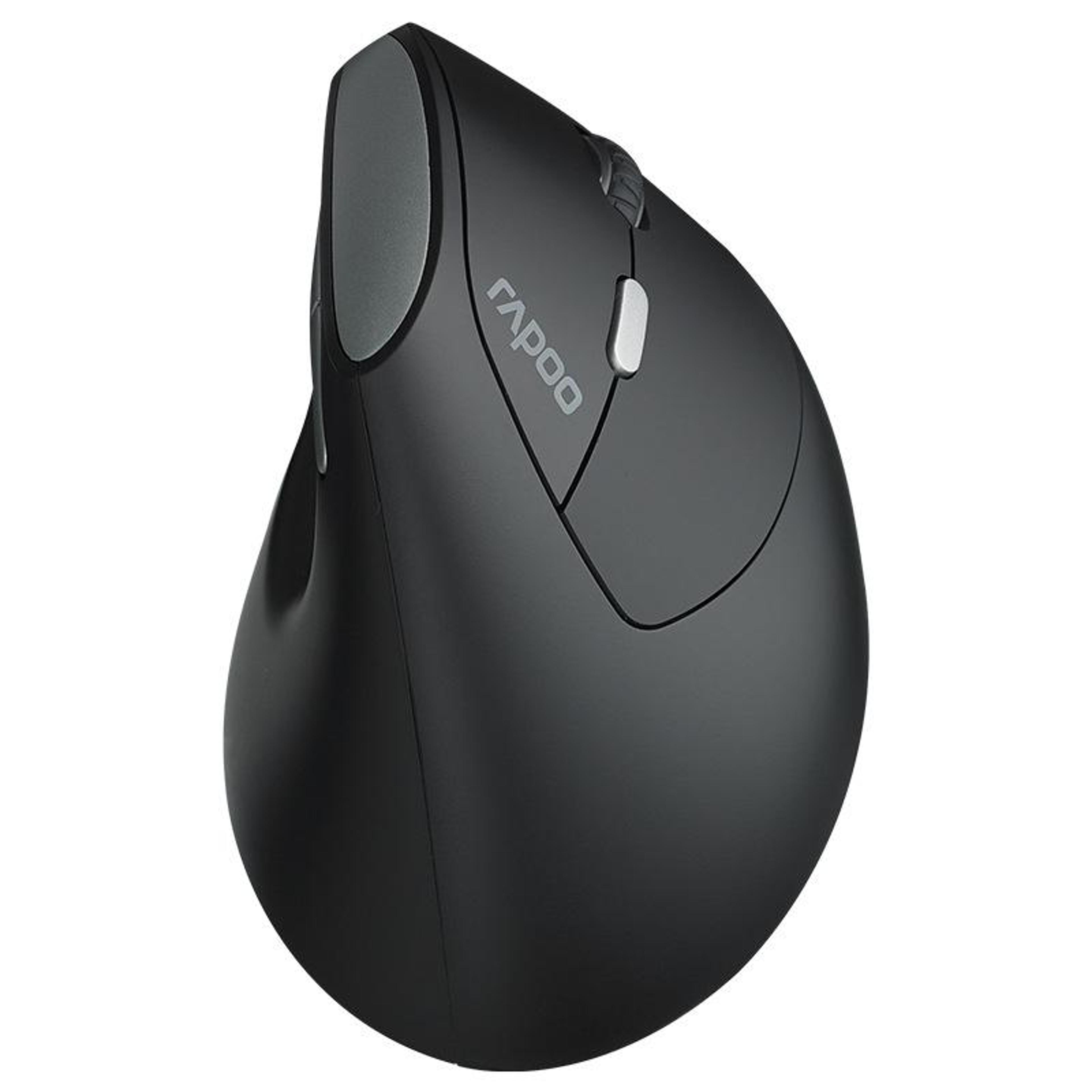 rapoo mv20 ergonomic wireless mouse with silent clicks & vertical comfort design