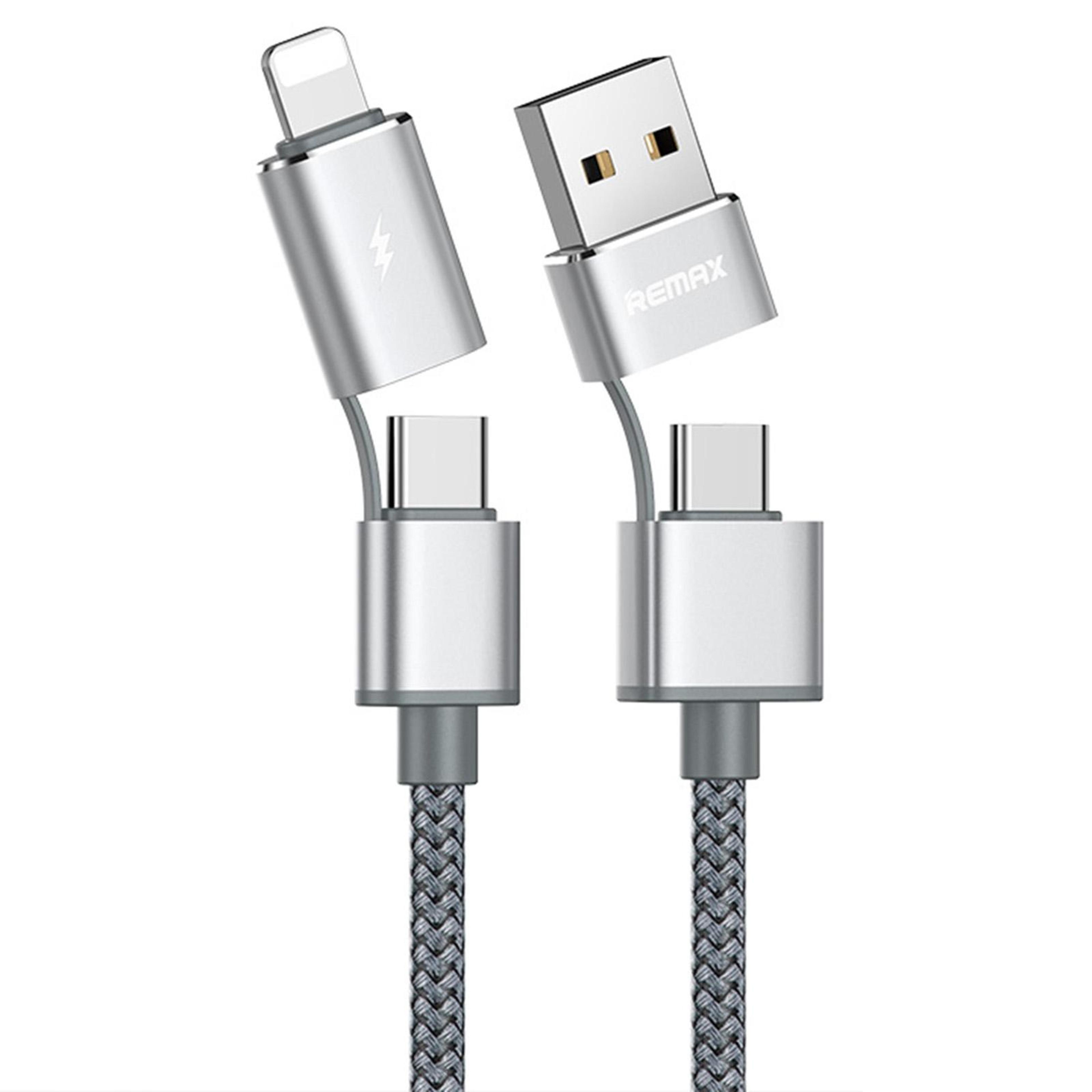 remax aurora 4-in-1 fast charging cable 1m multi connector data sync cable