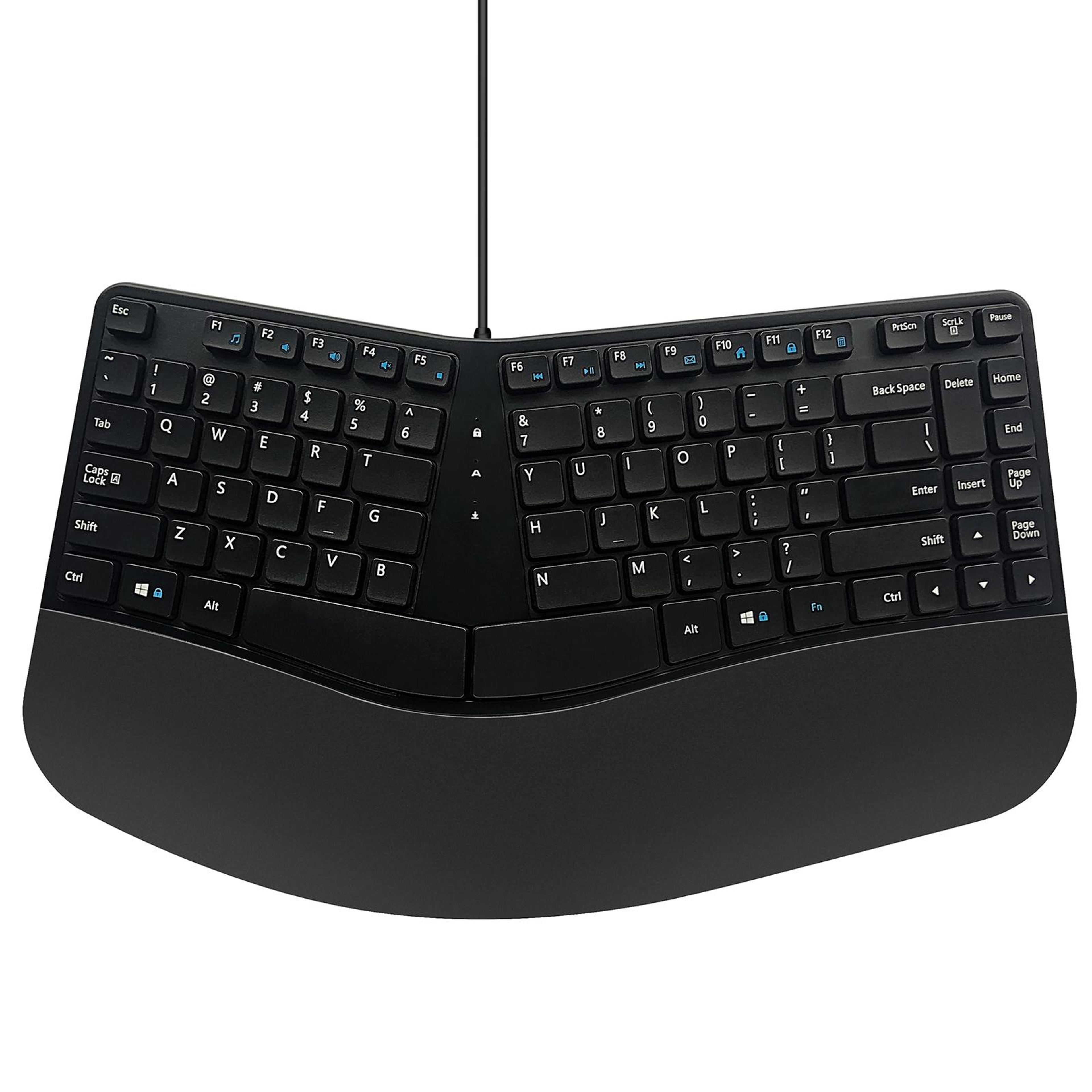ergosplit 87-key ergonomic wired usb keyboard for comfortable typing & work efficiency