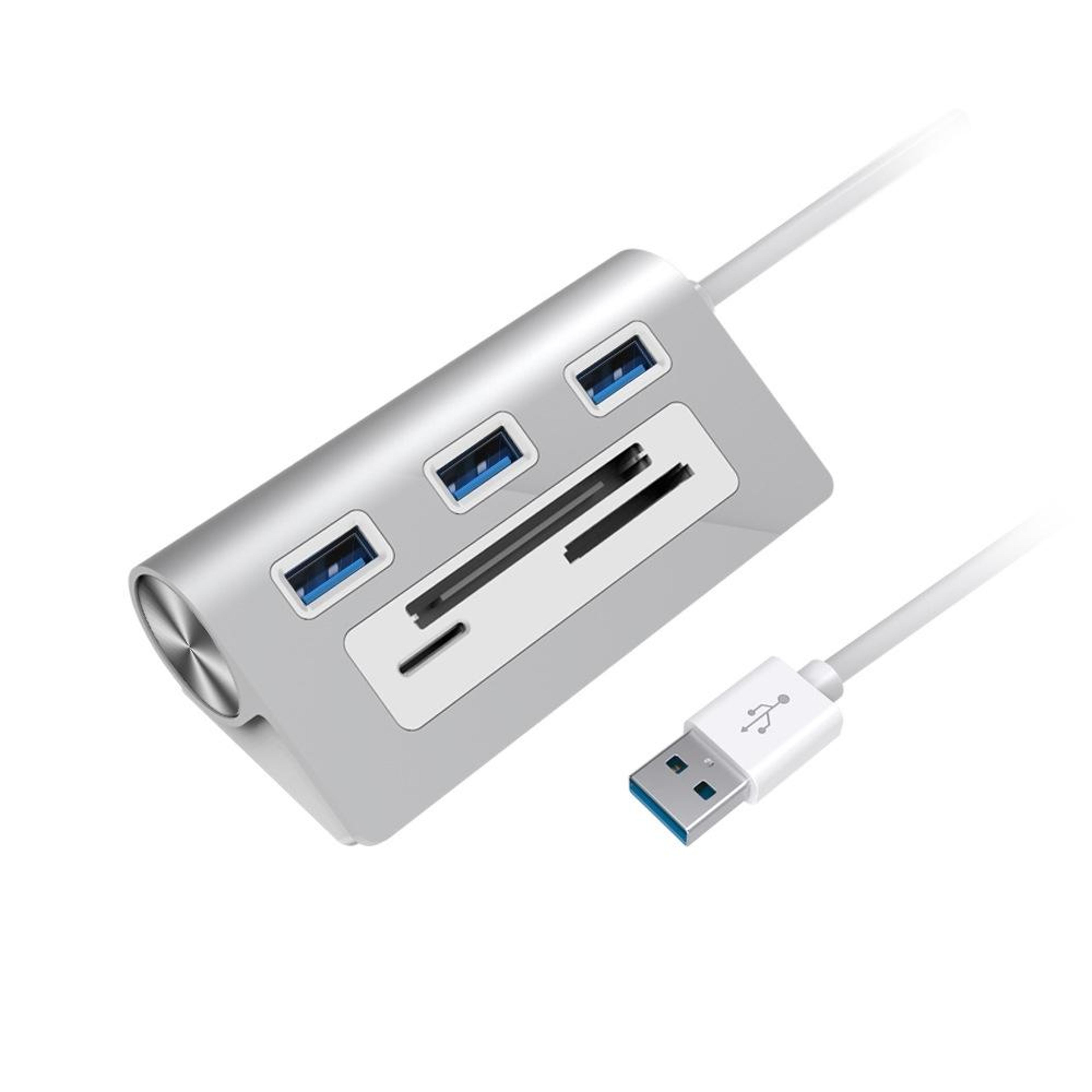 rocketek 6-in-1 usb 3.0 hub & multi card reader for sd, tf & cf memory cards