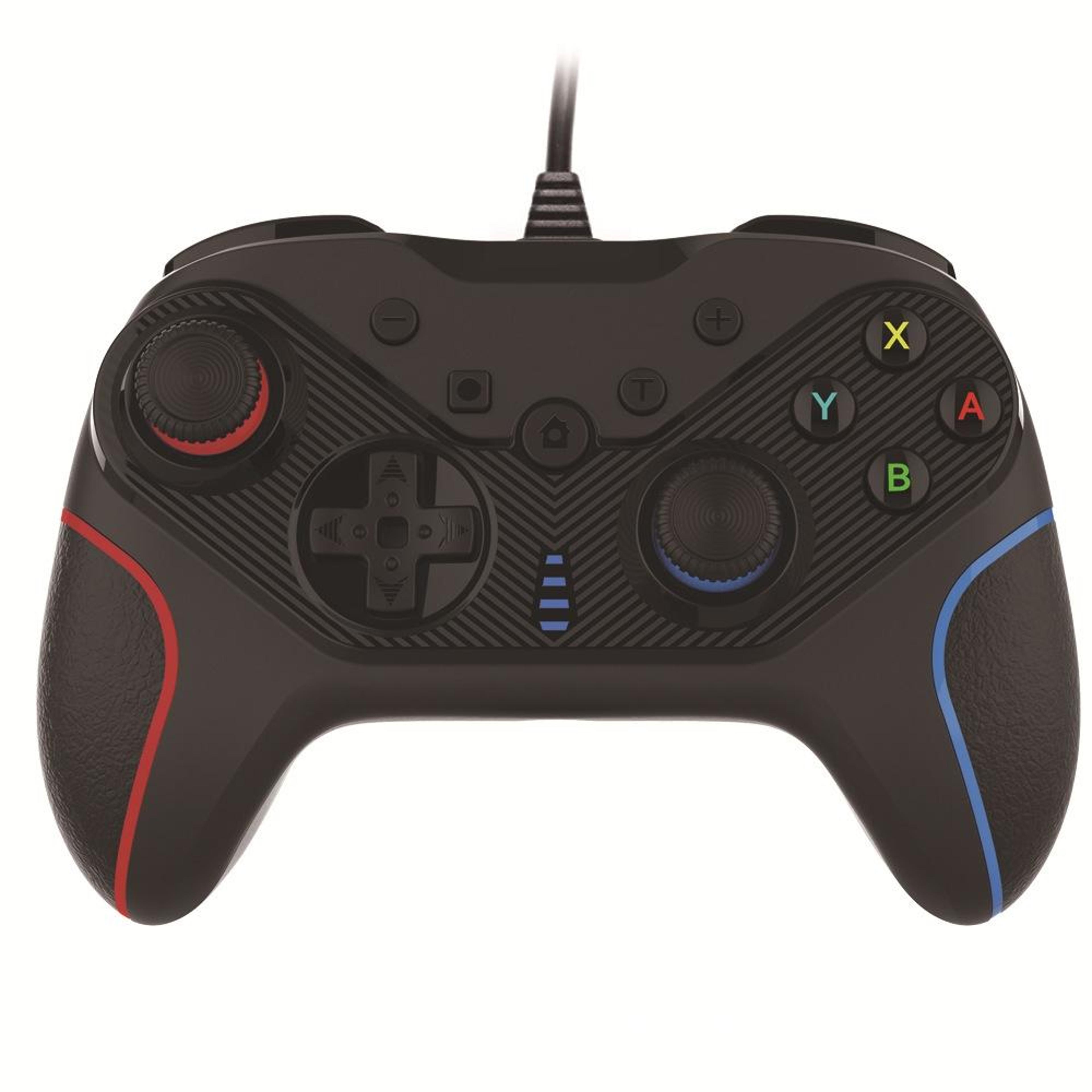 s818w multi-platform wired game controller with gyroscope & turbo for switch, pc, ios & android