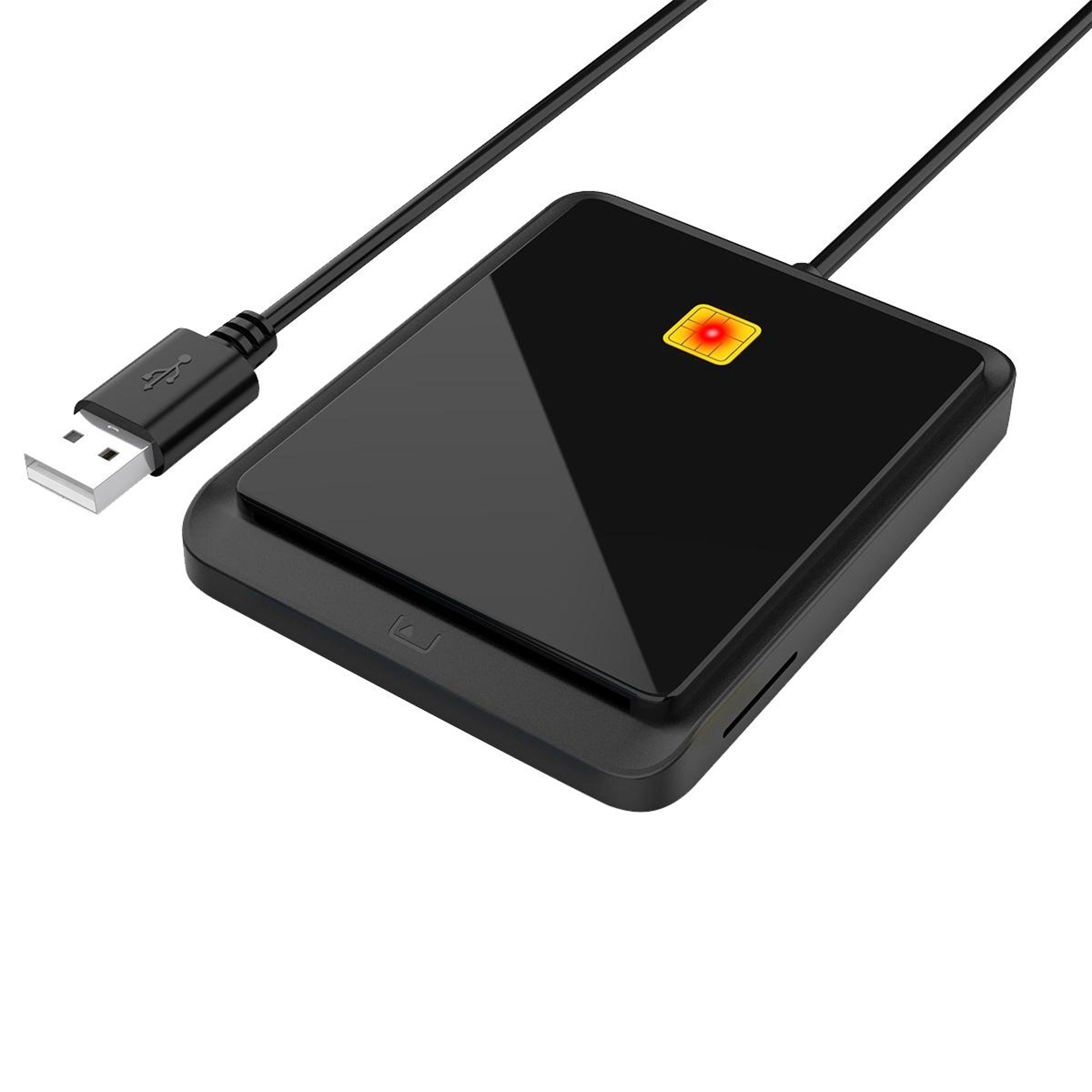 rocketek cr317 usb smart card reader with sim & cac dual slot for id card access
