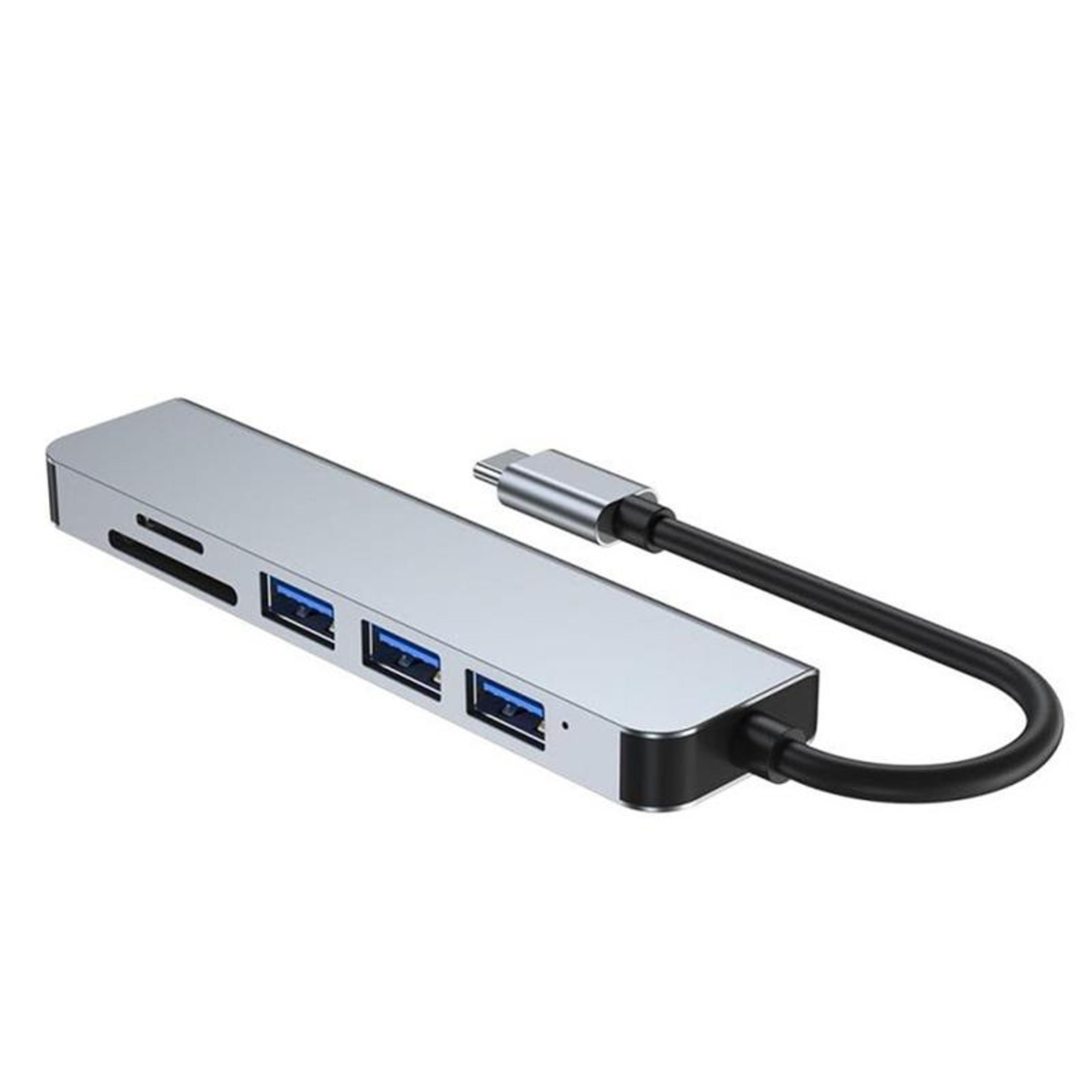 6 in 1 usb c hub with hdmi, 3 usb ports, sd tf card reader & 100w pd charging dock