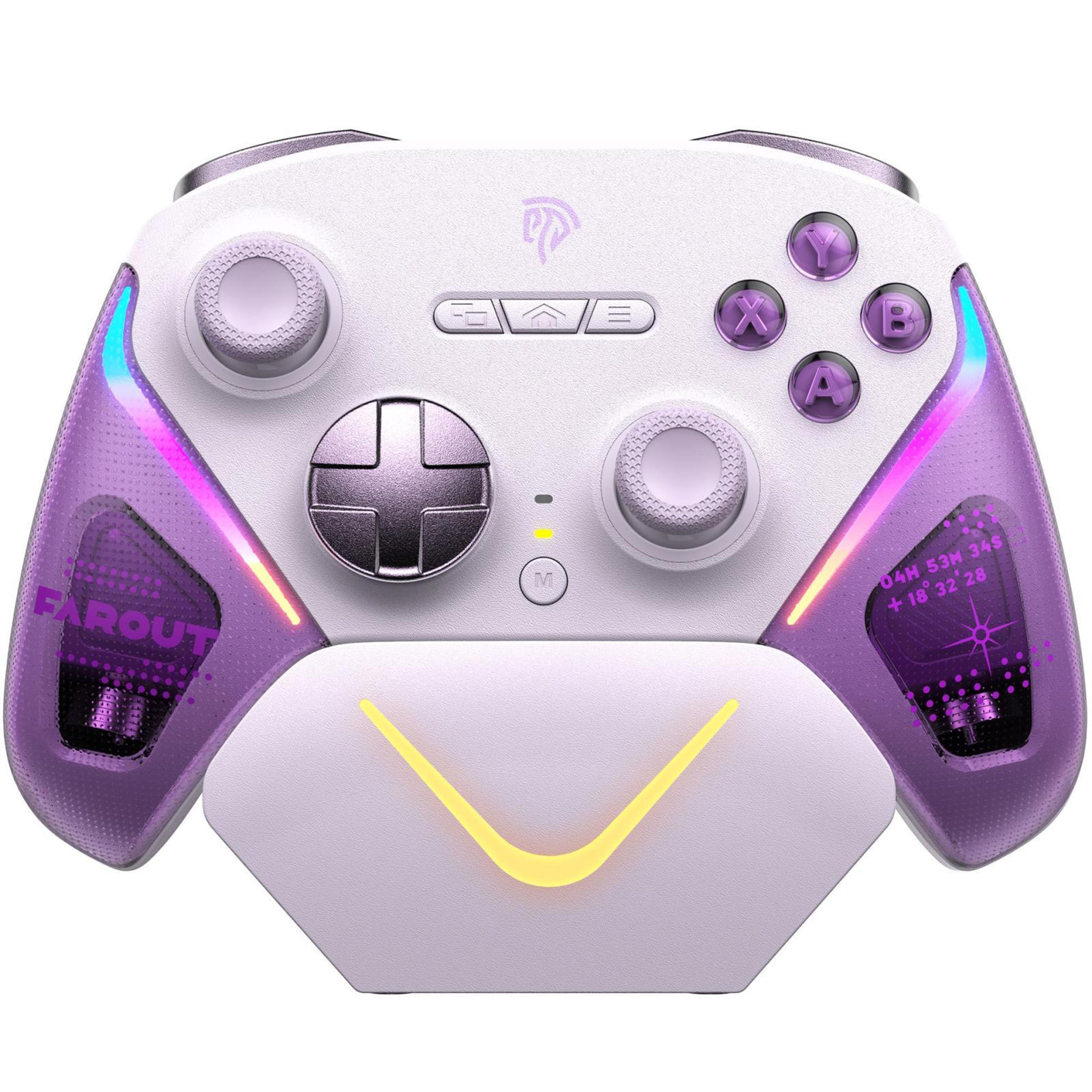 easysmx d10 wireless gaming controller with tmr joysticks and charging dock for pc switch phone steam