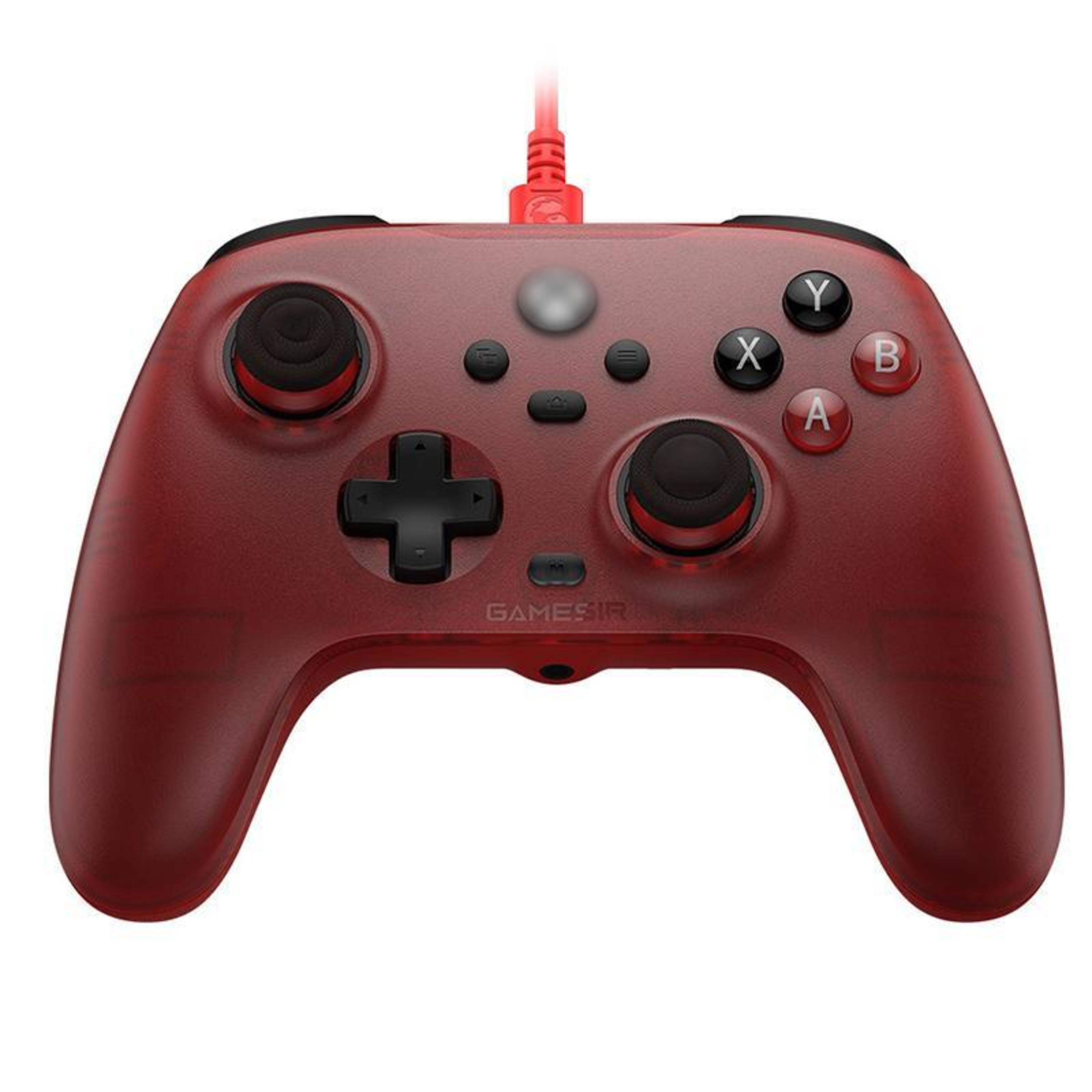 gamesir t7 wired xbox controller with hall effect joysticks for pc steam and xbox series x s red