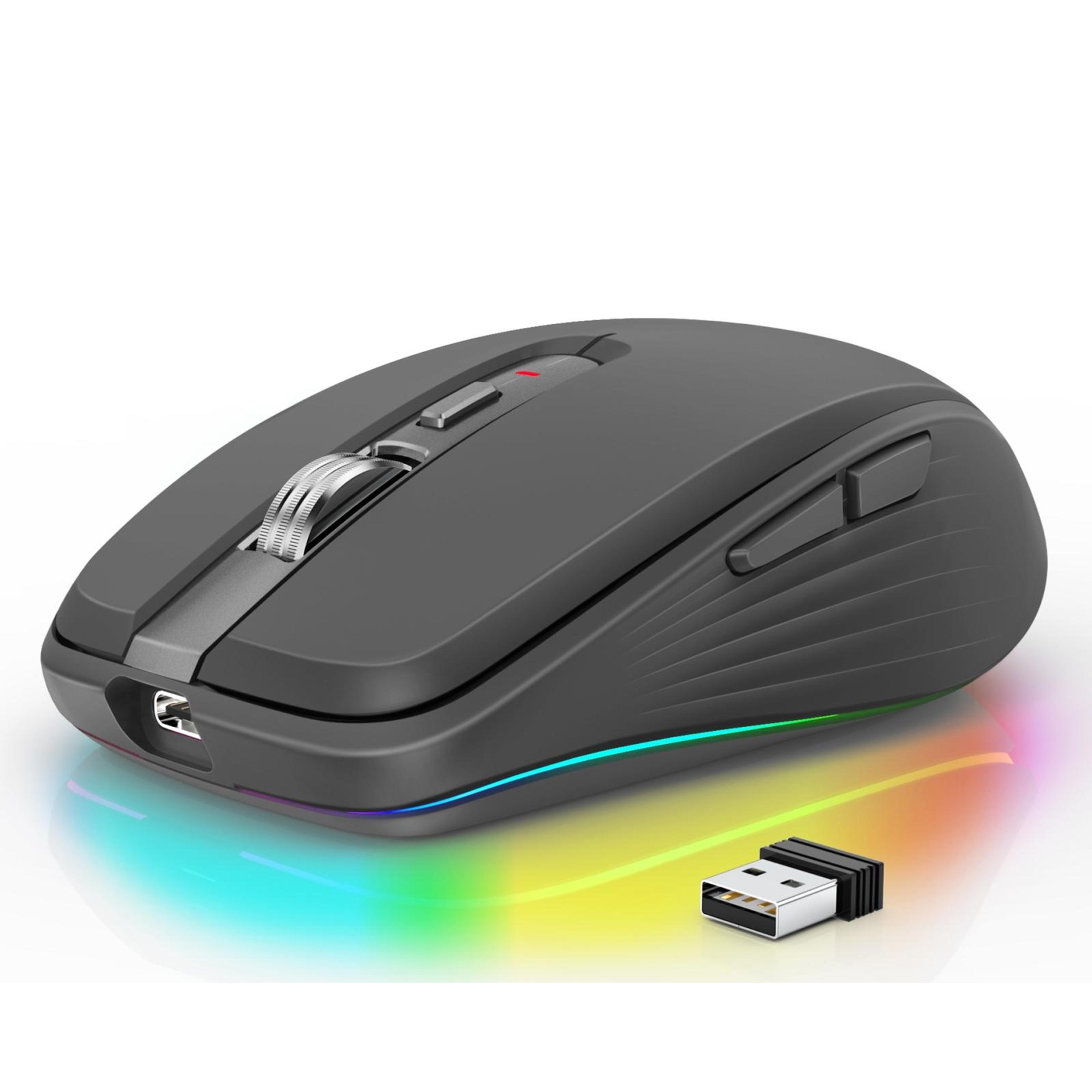 hxsj m303 wireless mouse dual mode bluetooth mouse rechargeable silent 2400 dpi