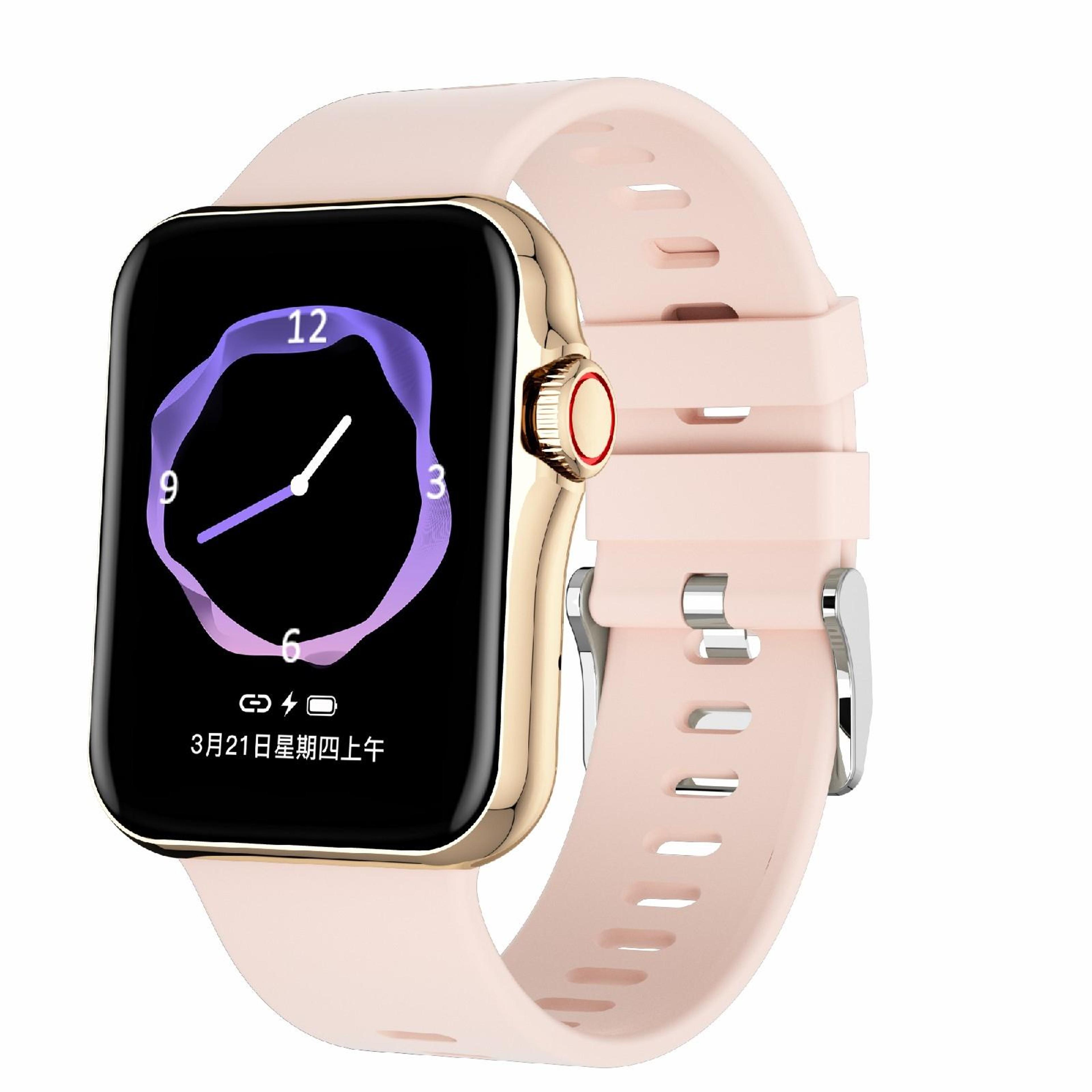 d07 nfc smart watch 1.7 inch hd fitness tracker watch with heart rate monitor gold