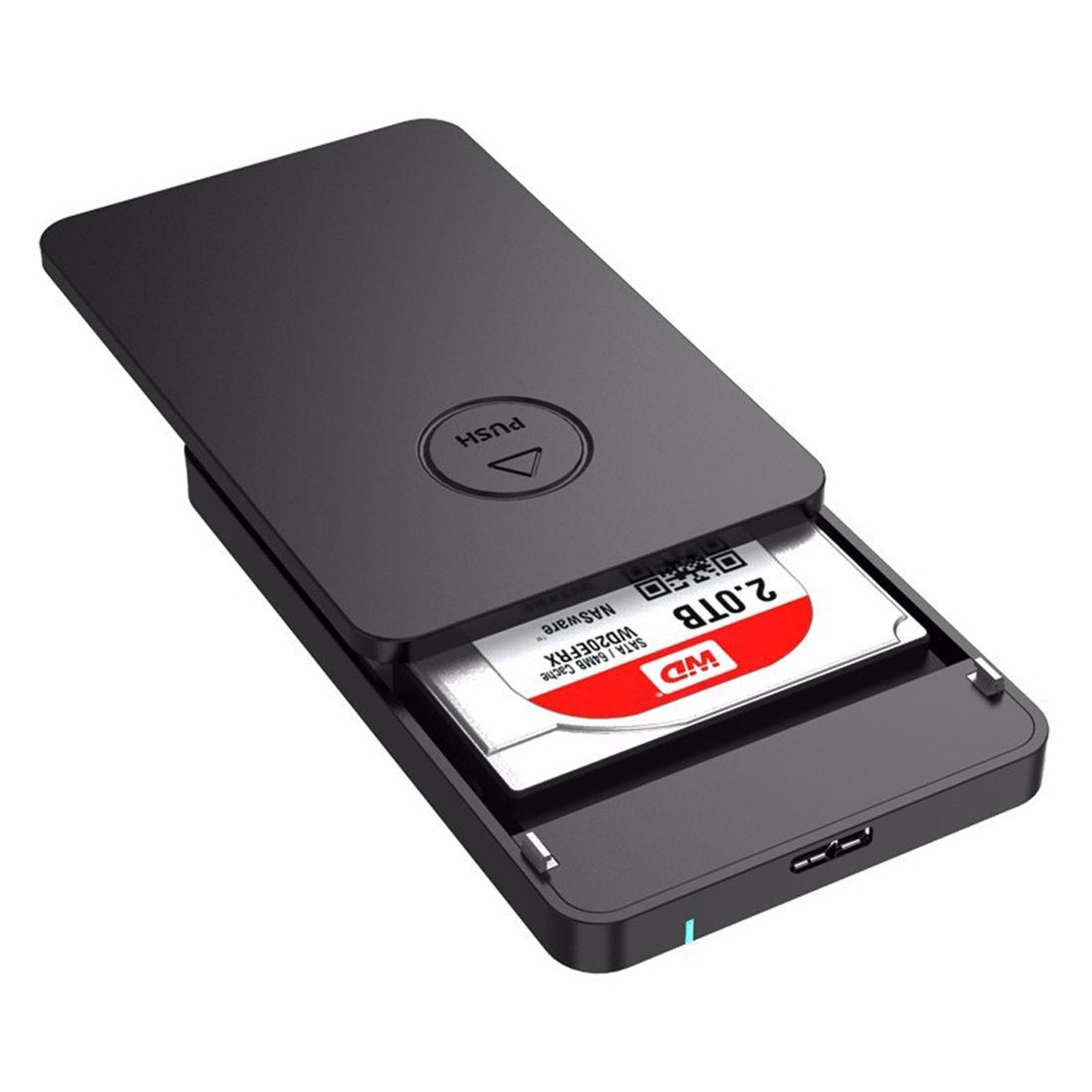 orico usb 3.0 external hard drive enclosure for 2.5" sata hdd ssd 4tb tool-free storage case