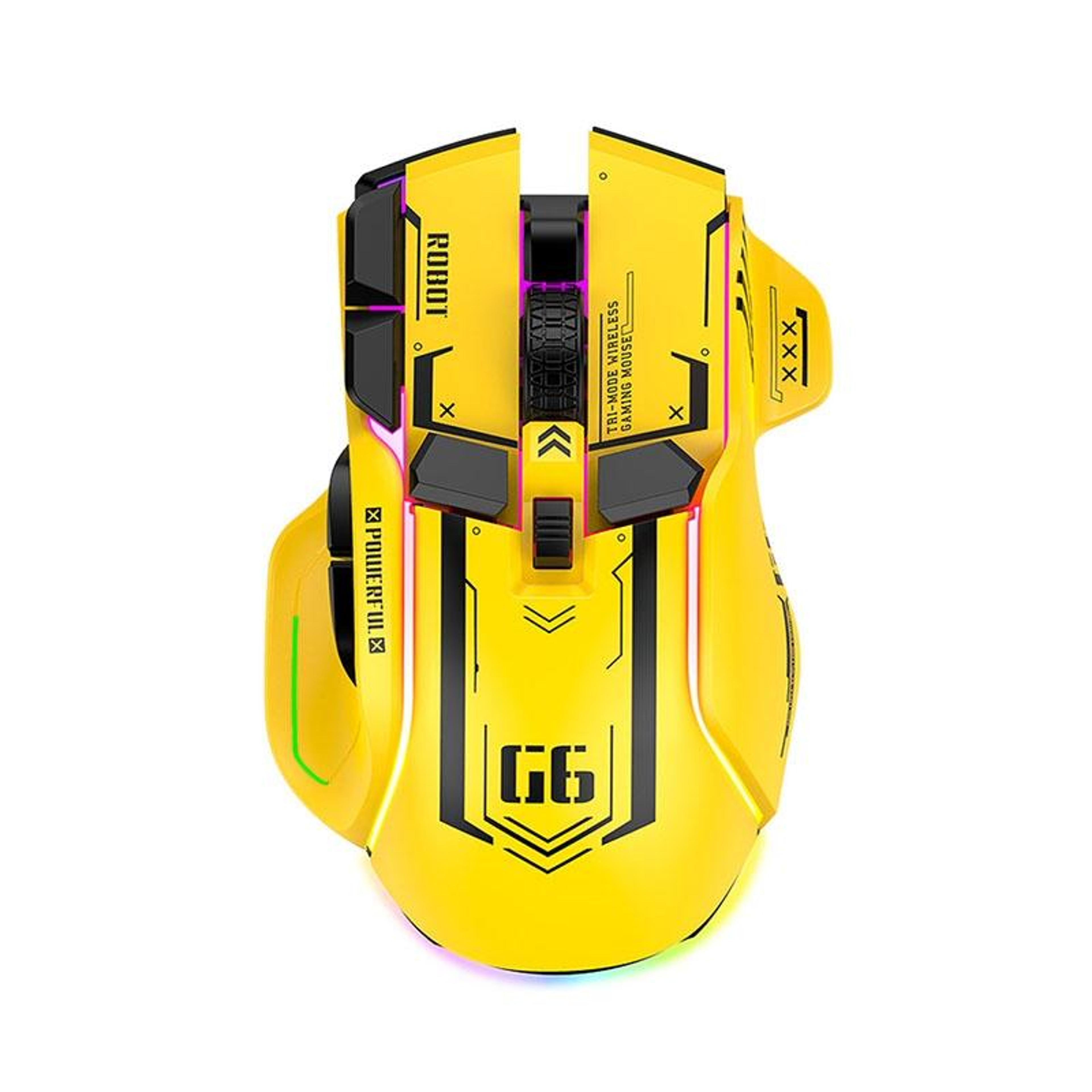 hxsj g6 wireless gaming mouse tri mode rgb 12800 dpi rechargeable gaming mouse