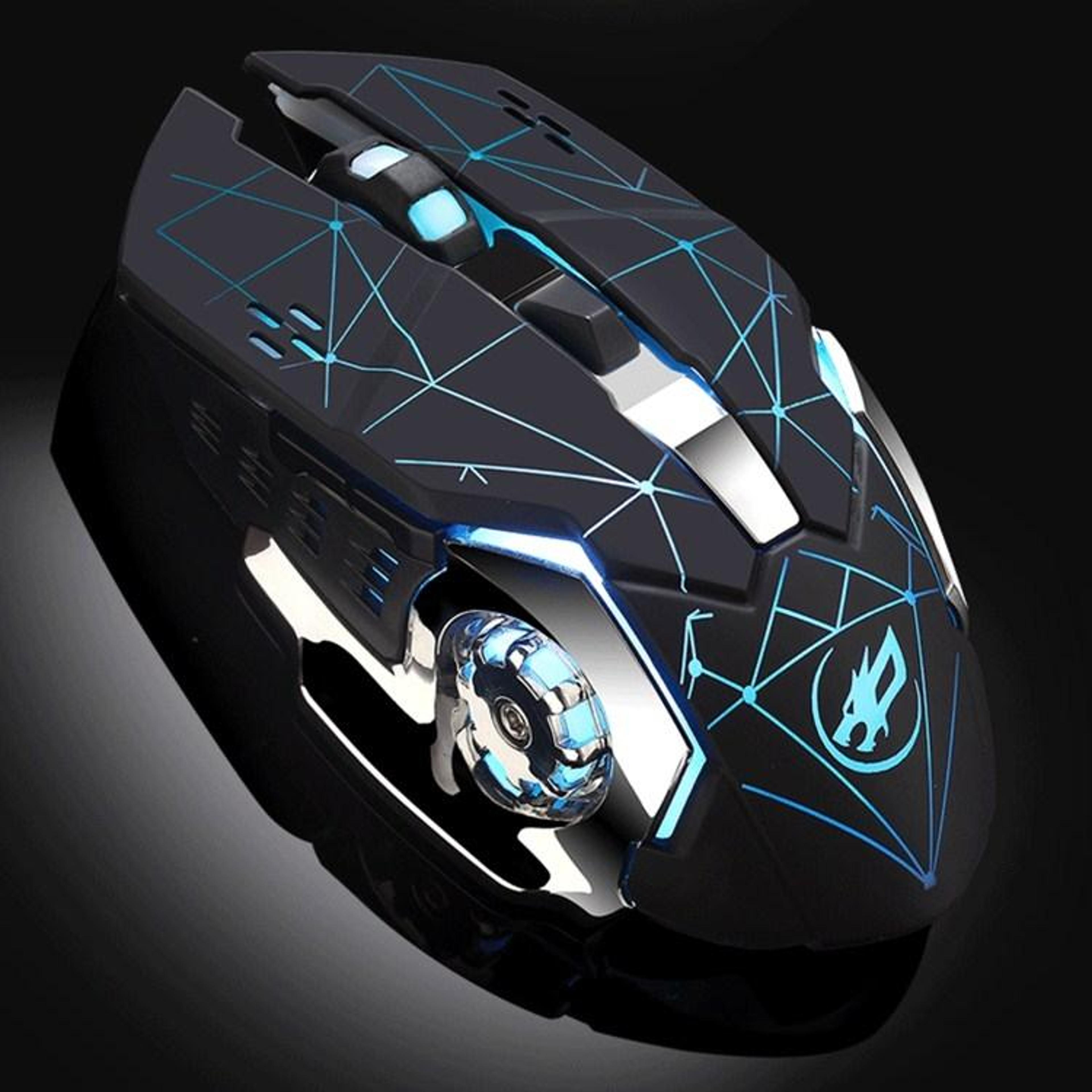 warwolf q8 wireless gaming mouse rechargeable rgb ergonomic 2.4ghz mouse