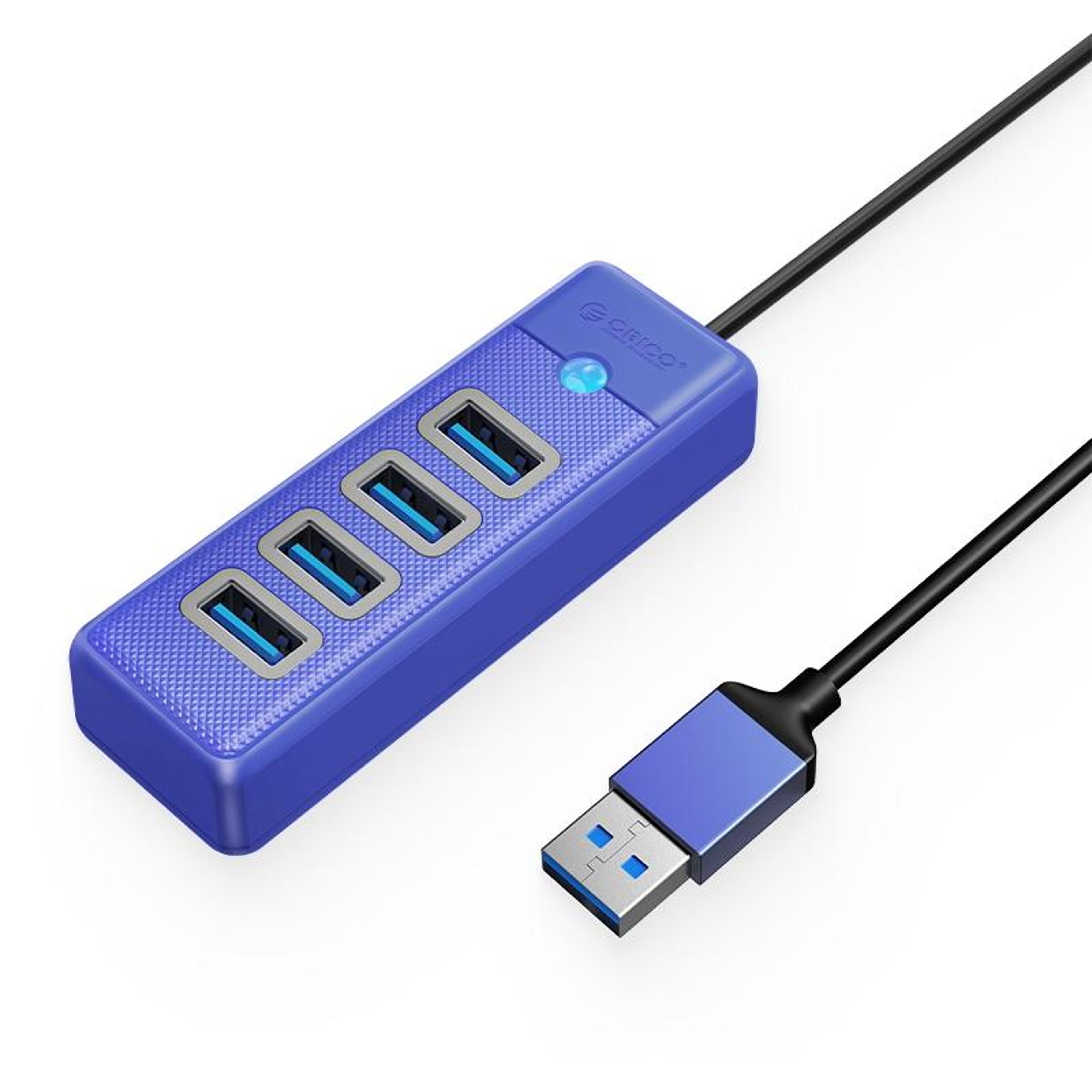 orico pw4u c3 usb 3.0 hub 4 port usb hub adapter high speed laptop usb expander blue