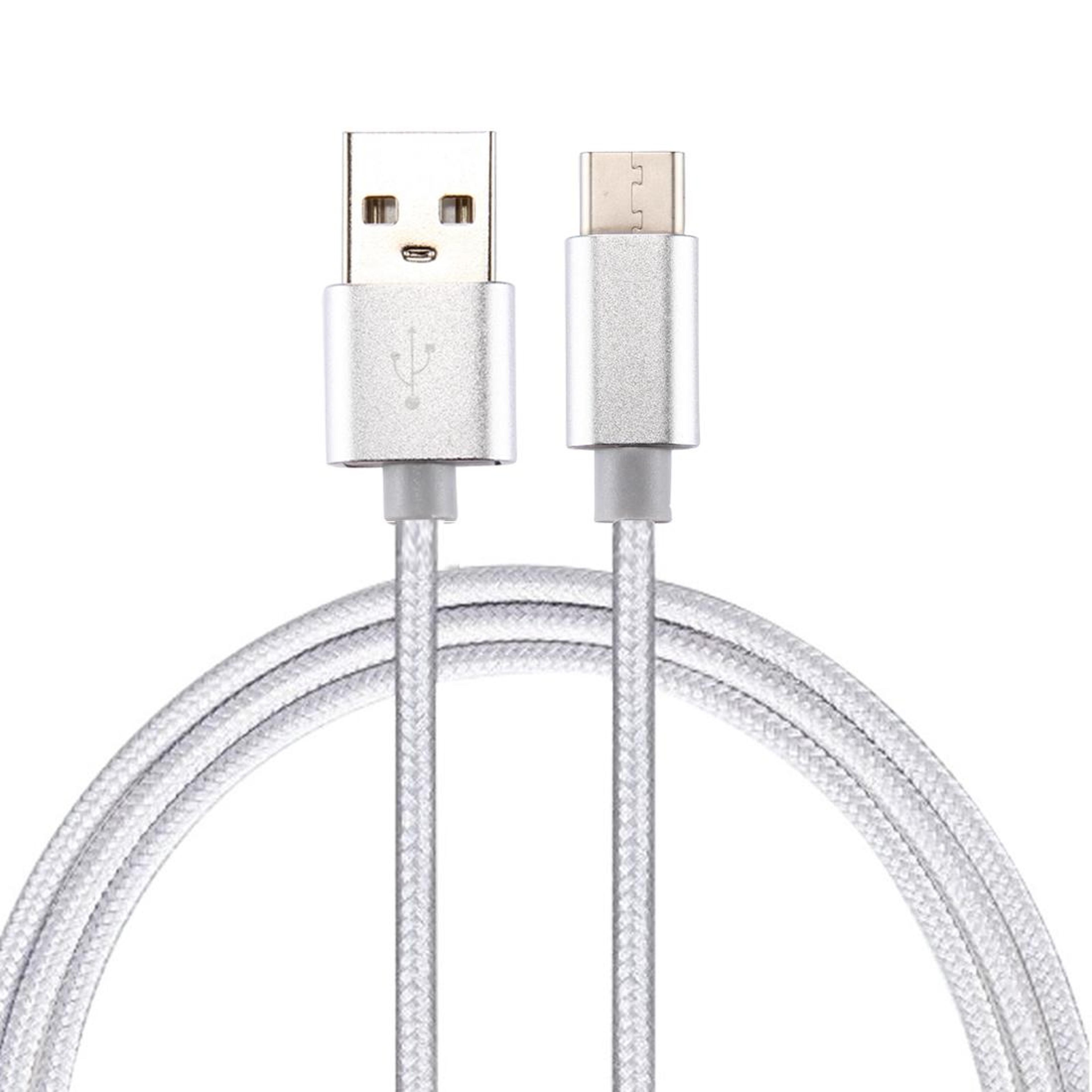 2m braided usb c charging cable 3a fast data sync cable with durable metal connectors