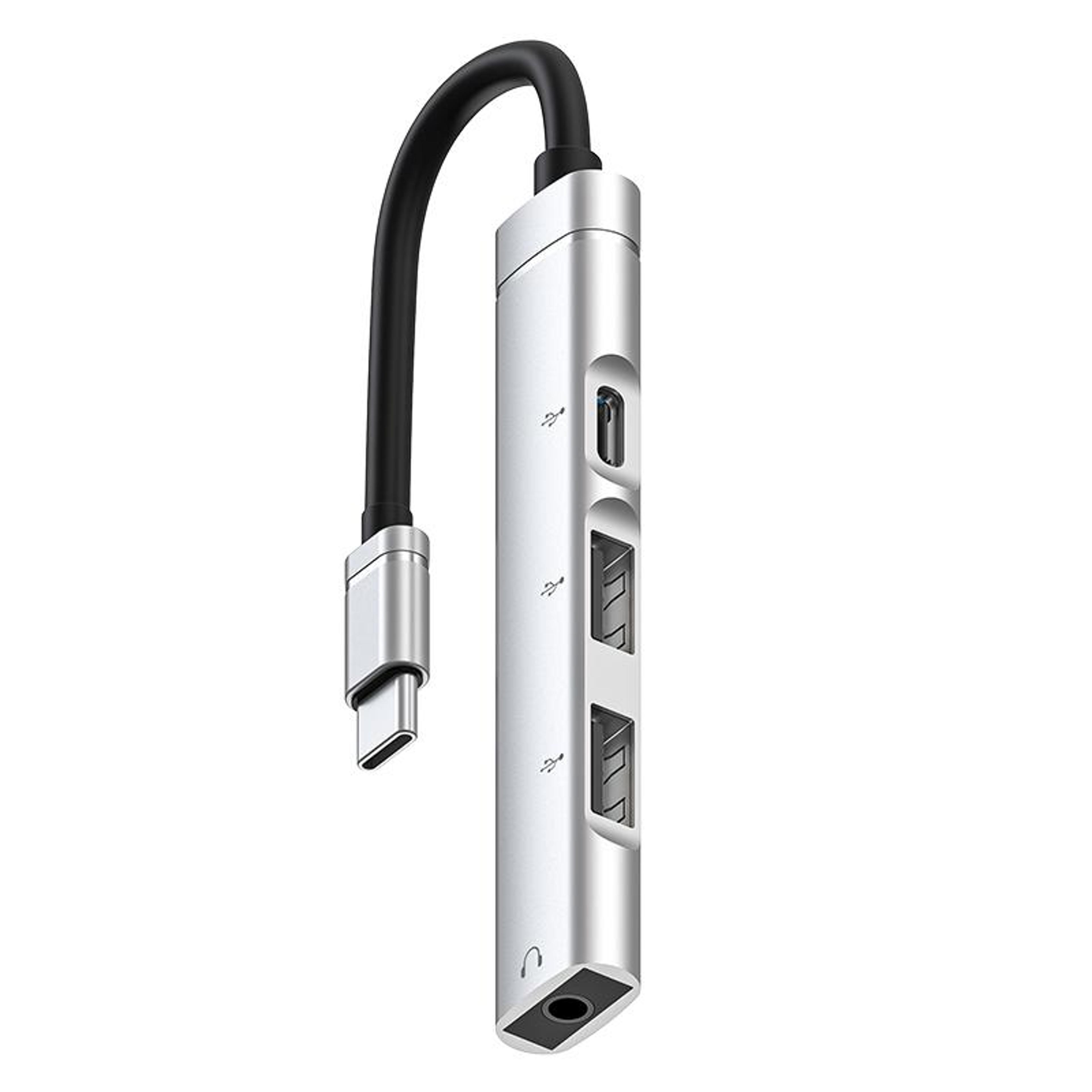 usb c hub with 3.5mm audio dual usb ports and type c docking station