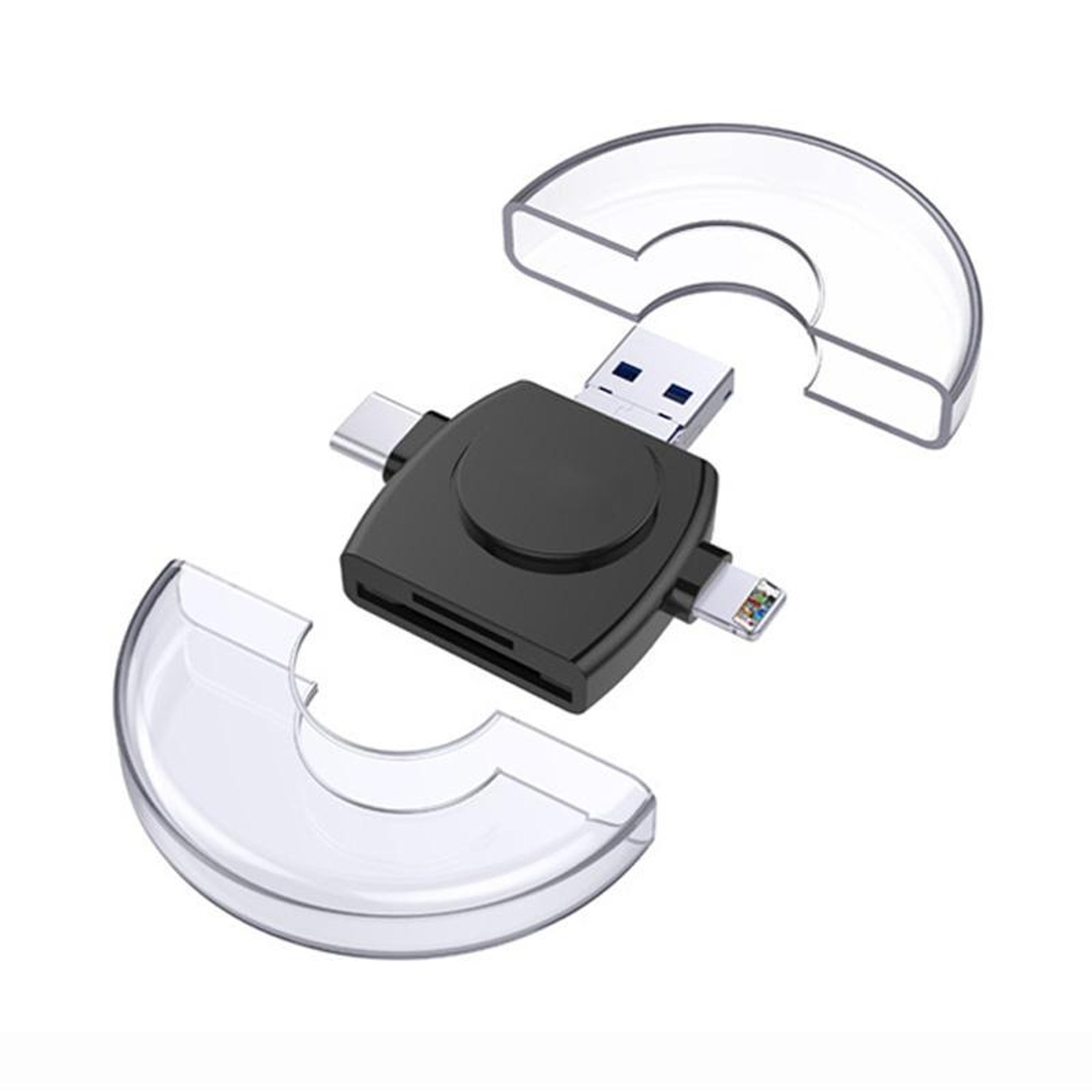 6 in 1 card reader usb c card reader with usb a micro usb and 8 pin sd tf memory card adapter
