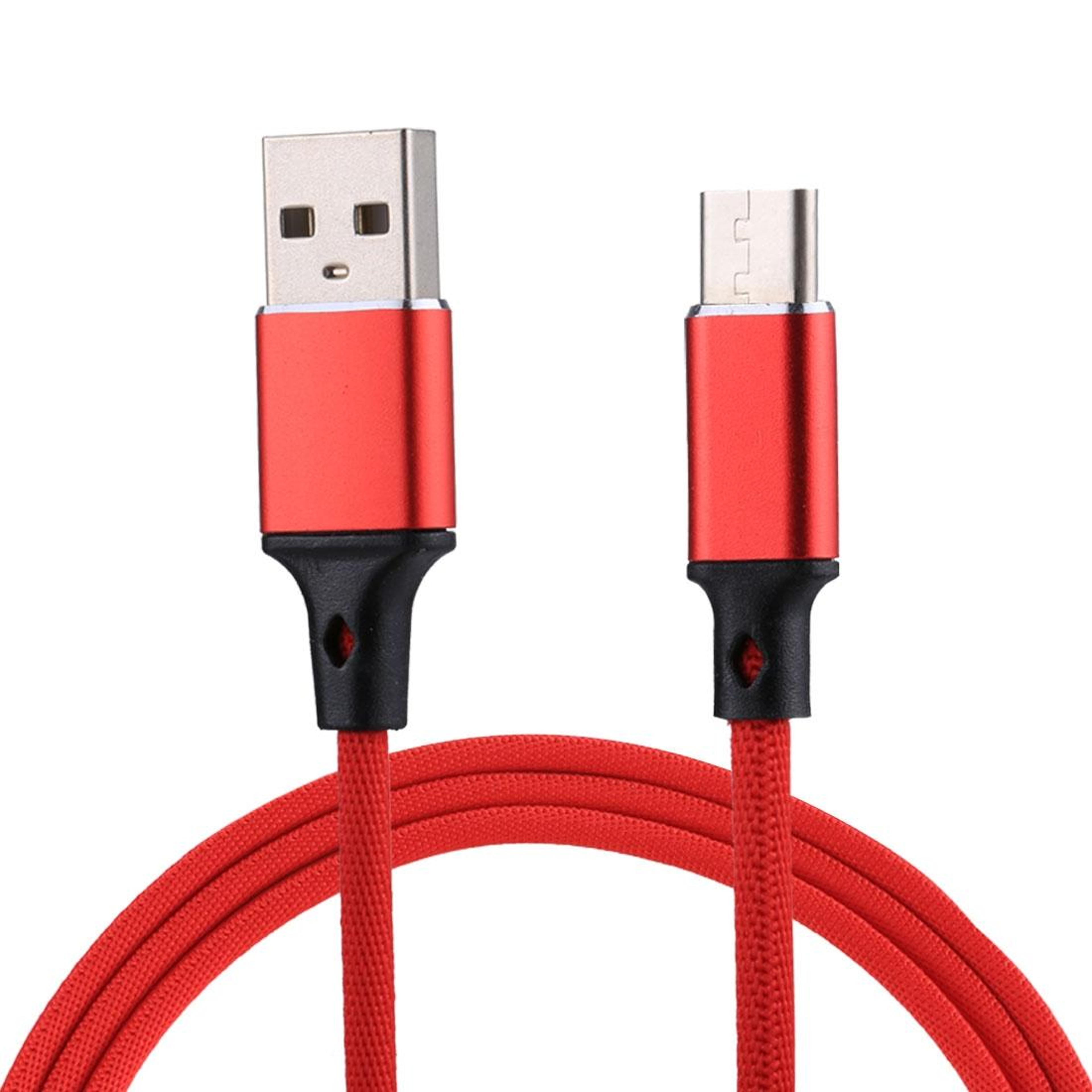 usb c charging cable 1m 2a nylon braided usb to type c data sync cable