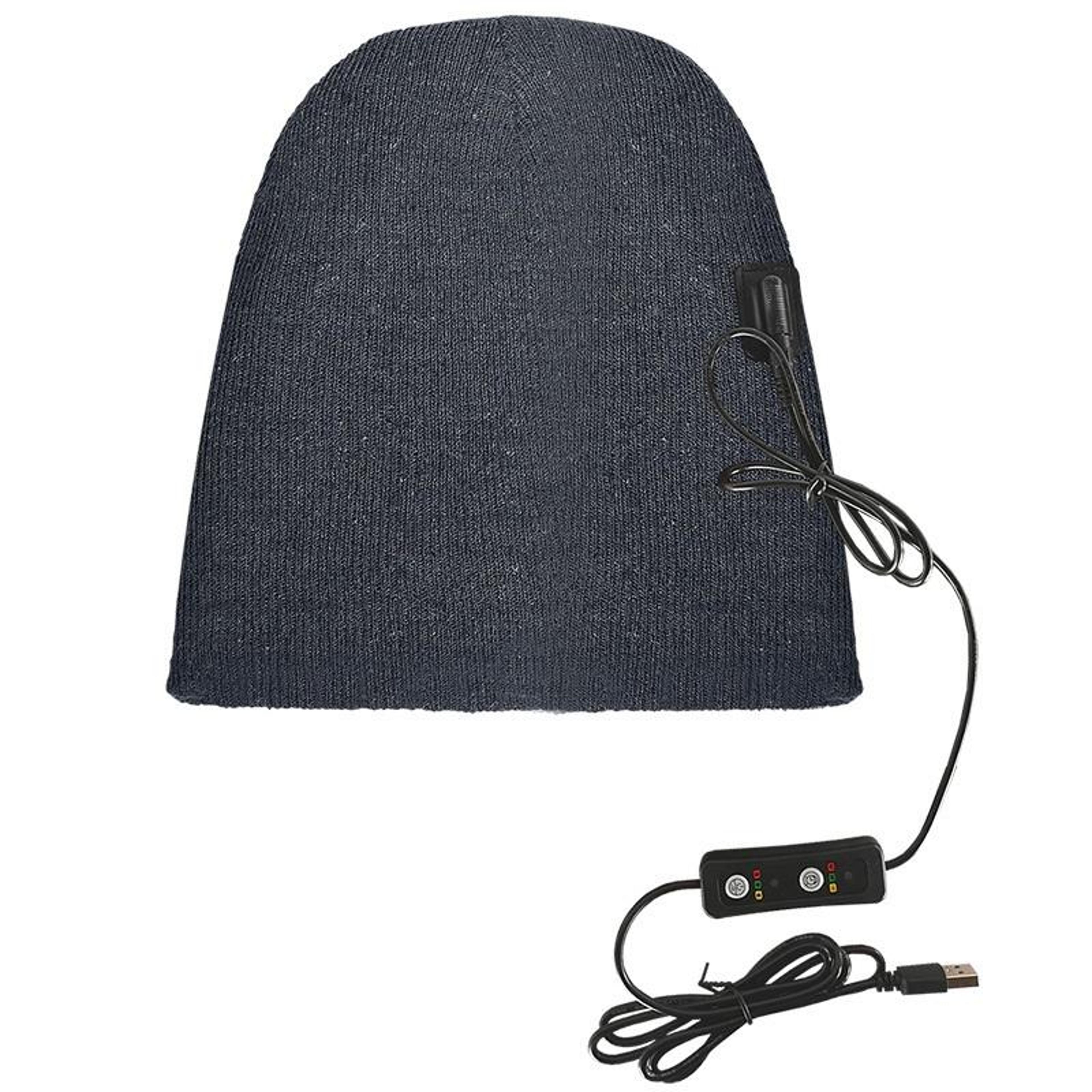 usb heated beanie hat winter electric heated hat windproof knit cap with 3 heat levels