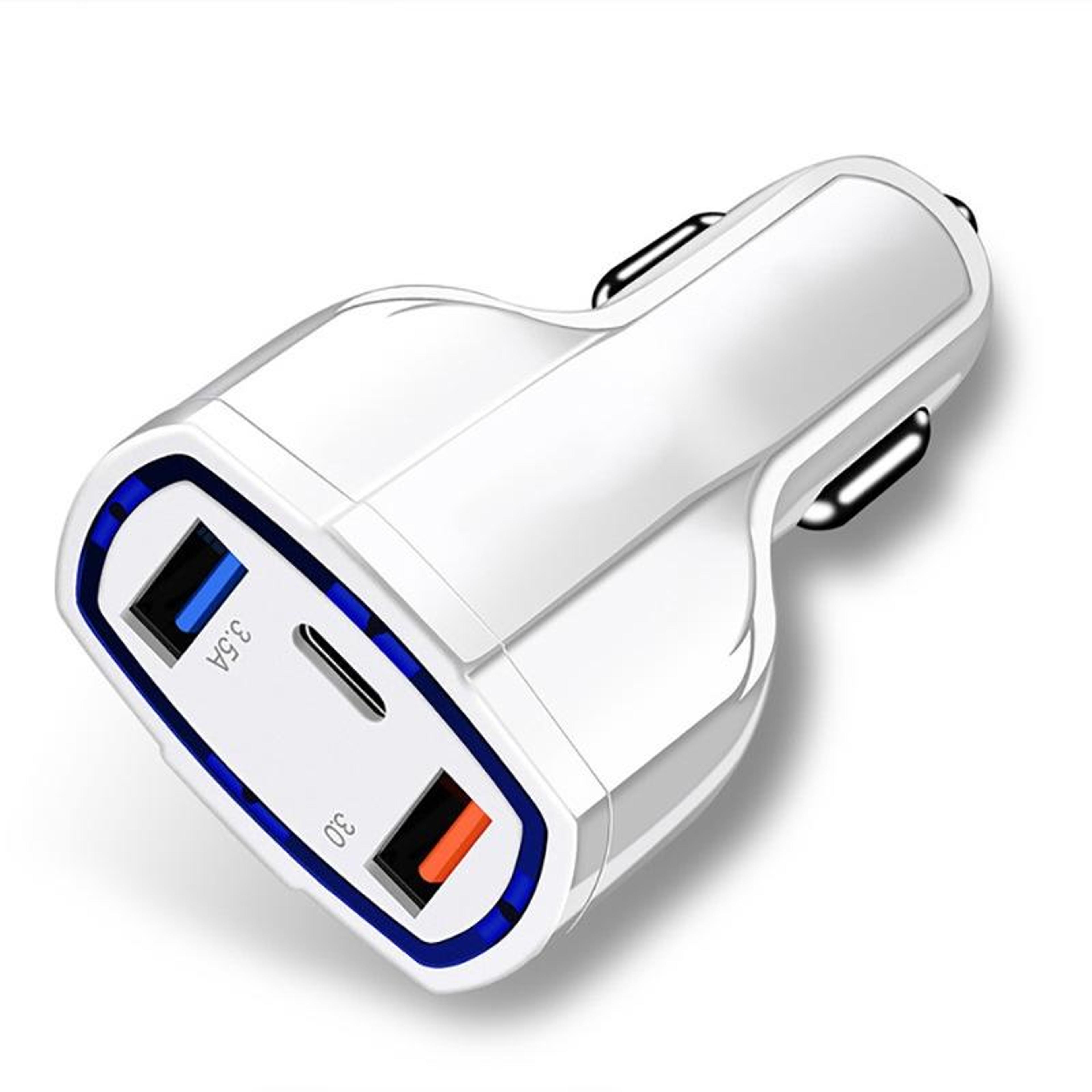 qc3.0 fast car charger dual usb and usb c car charger 3.5a universal vehicle adapter