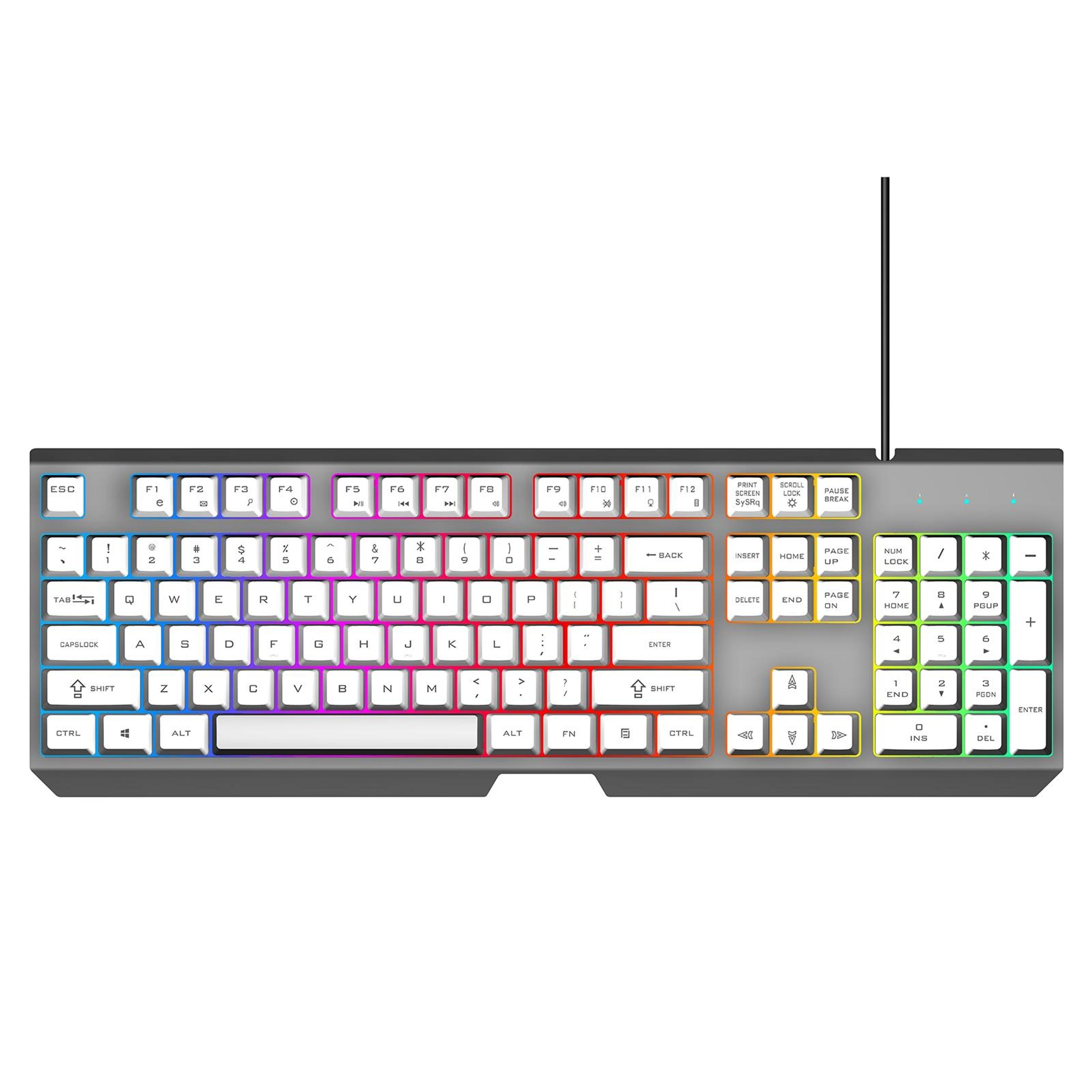 gk60 gaming keyboard 104 key usb keyboard with durable metal panel