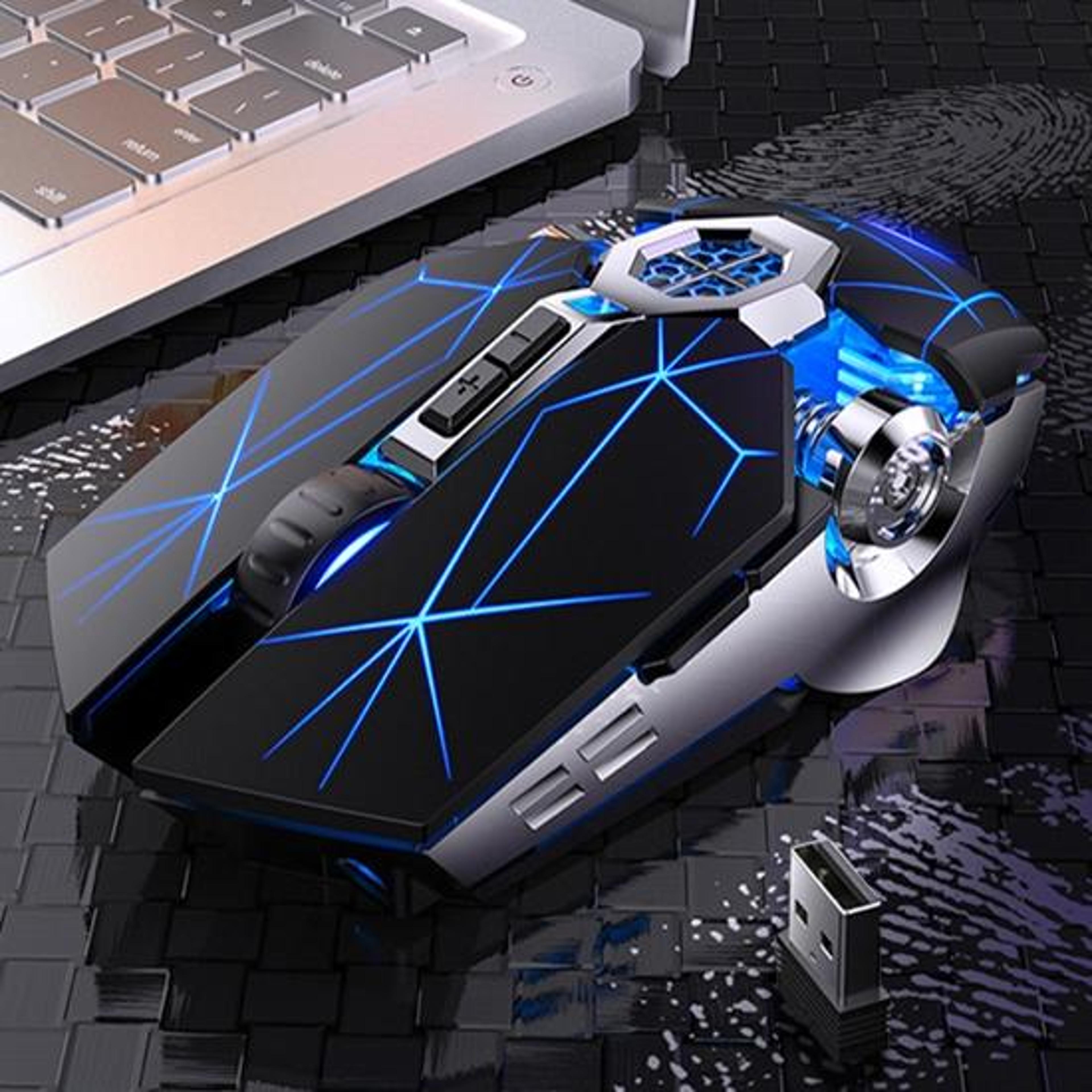 yindiao a7 wireless gaming mouse rechargeable rgb silent mouse with 7 buttons and adjustable dpi
