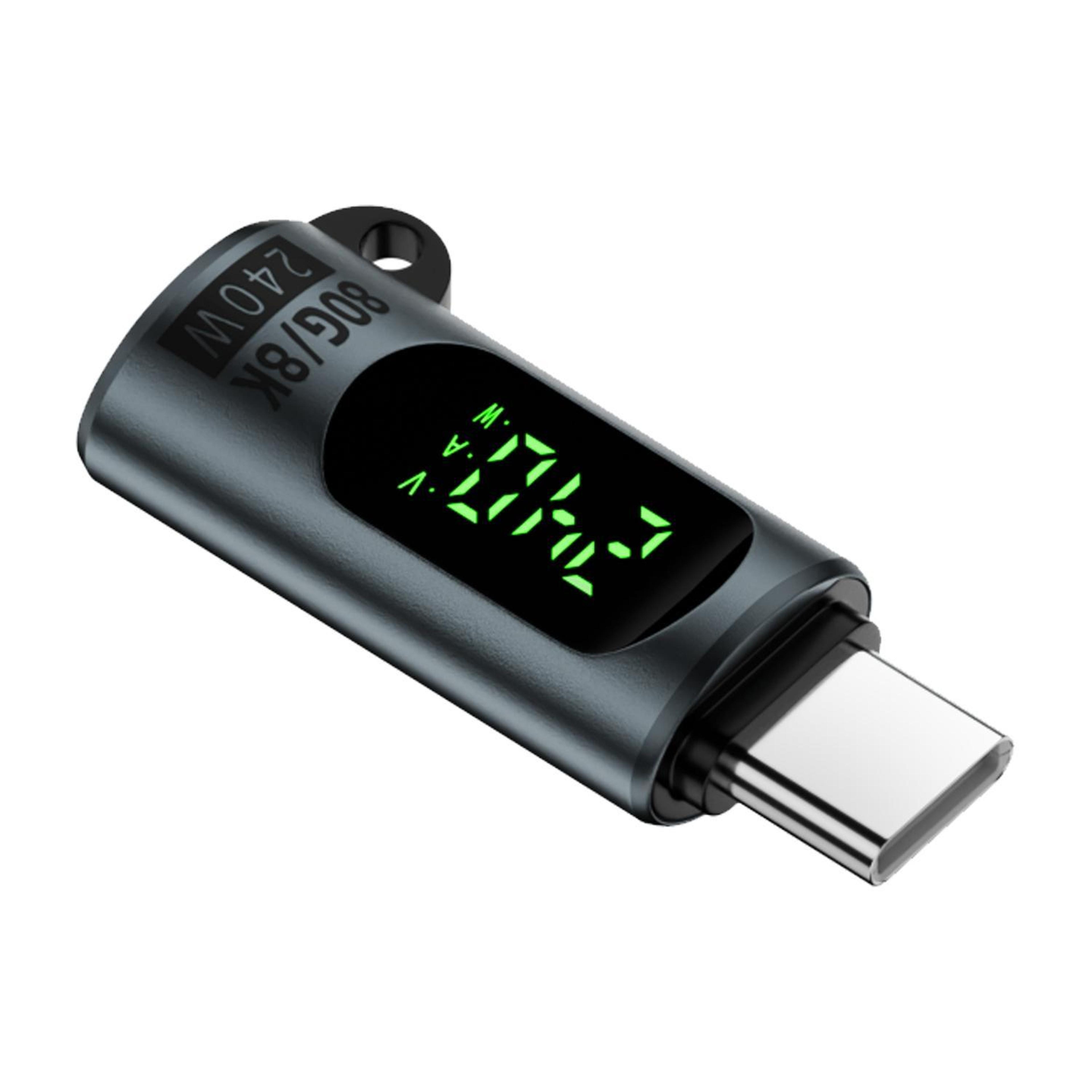 usb c 240w adapter 80gbps 8k display usb c extension adapter with digital power display