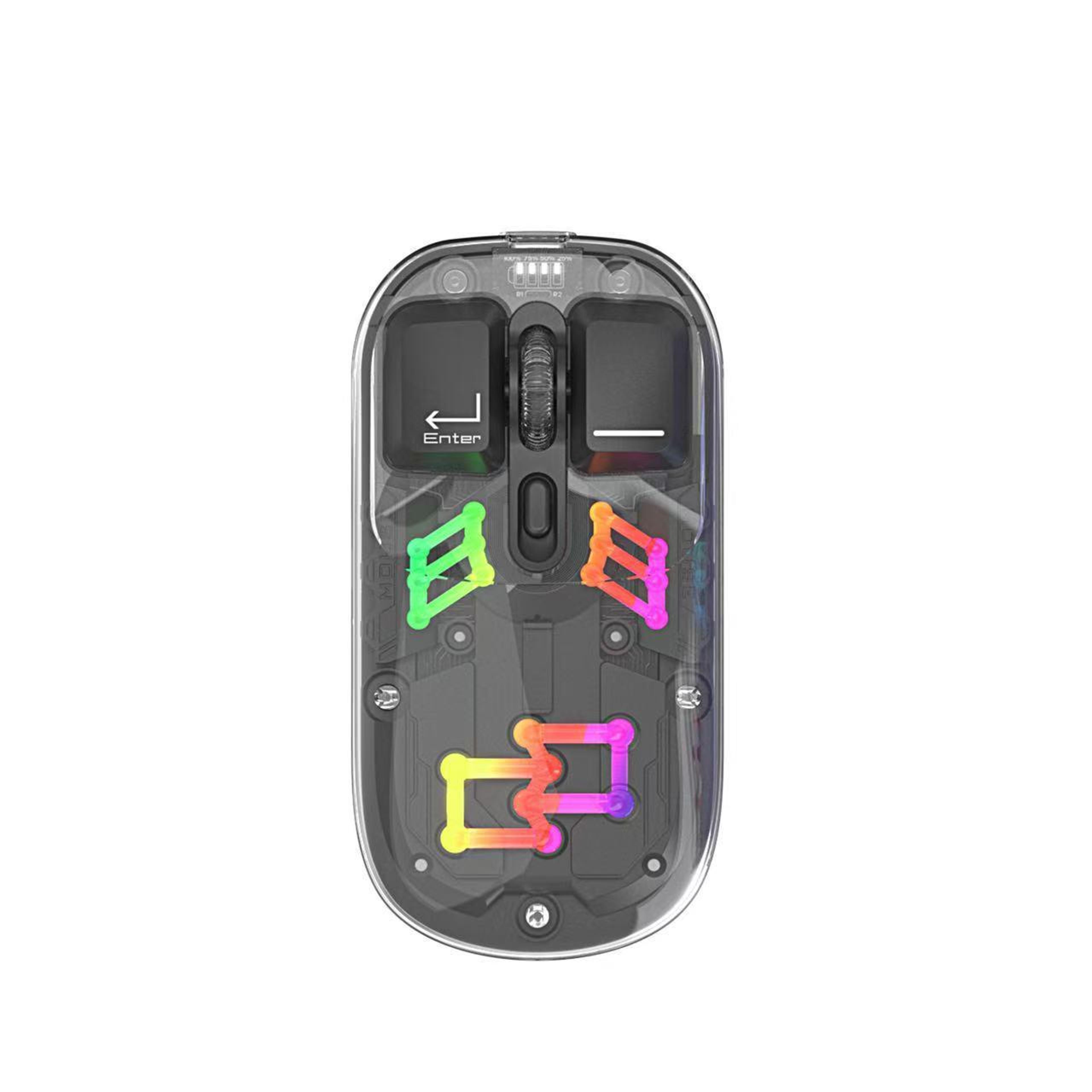 imice t300 bluetooth wireless mouse rechargeable dual mode mouse with rgb lighting silent clicks