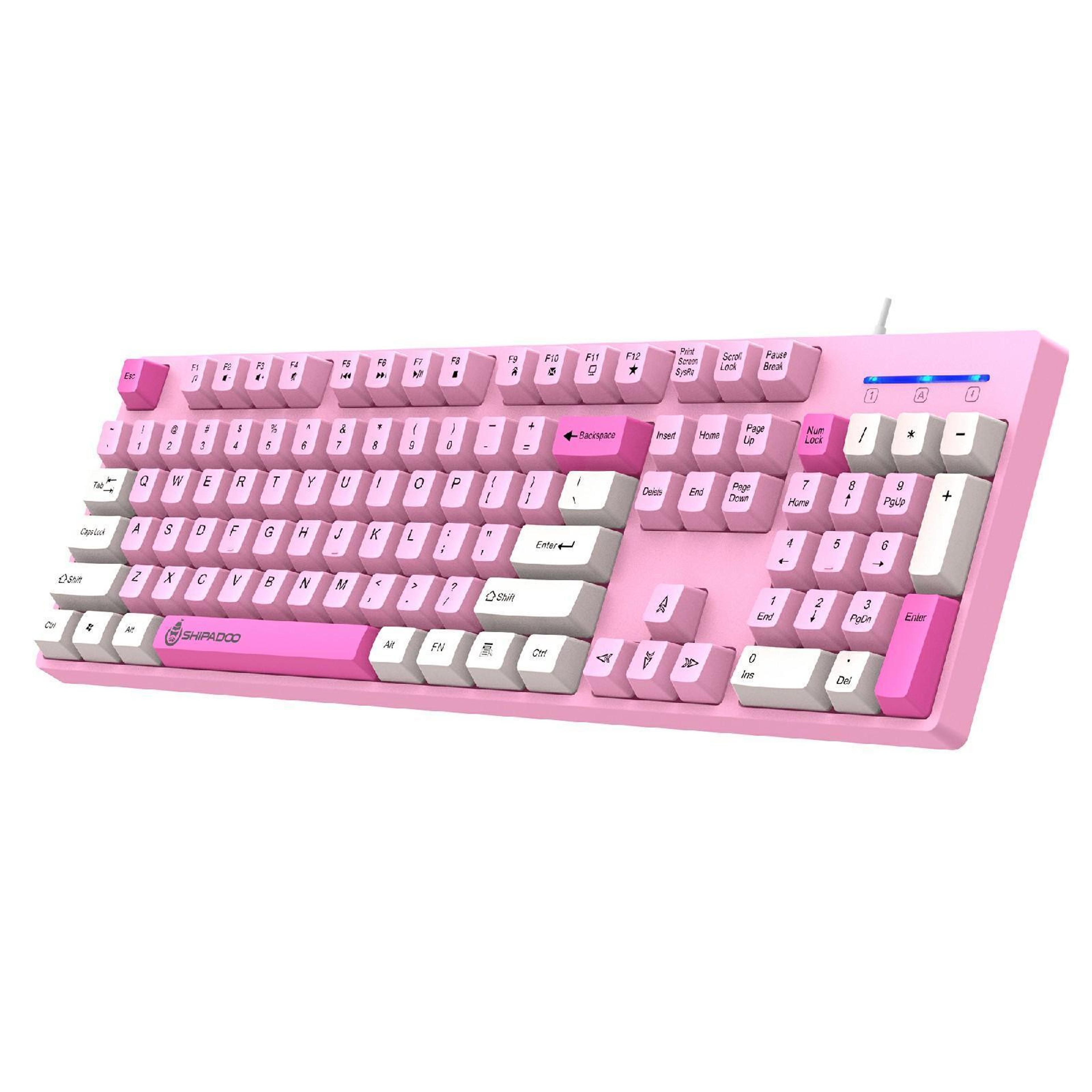 shipadoo k600 ergonomic wired keyboard full size usb office keyboard for windows and mac