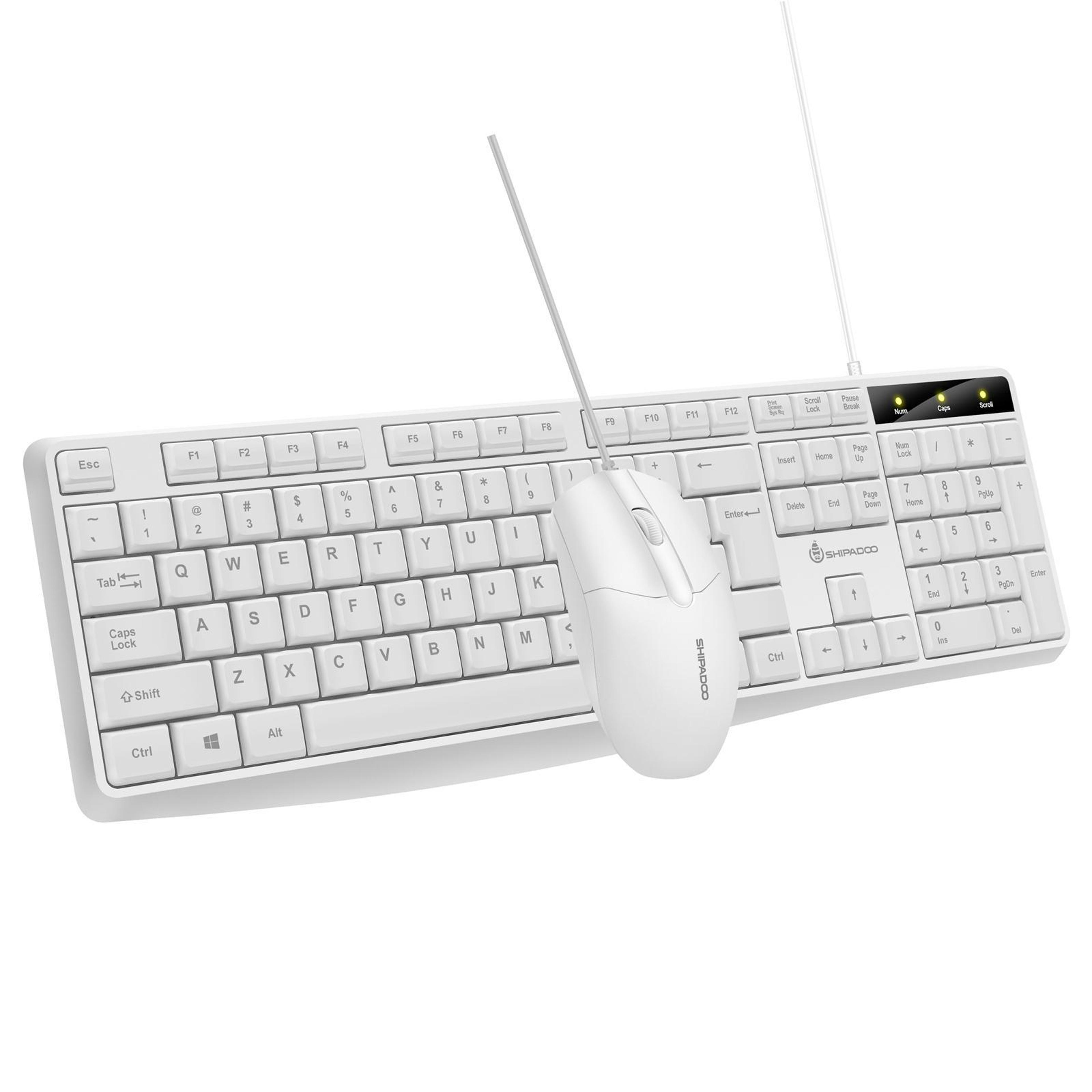 shipadoo d330 wired keyboard mouse combo usb computer keyboard and mouse for office home gaming