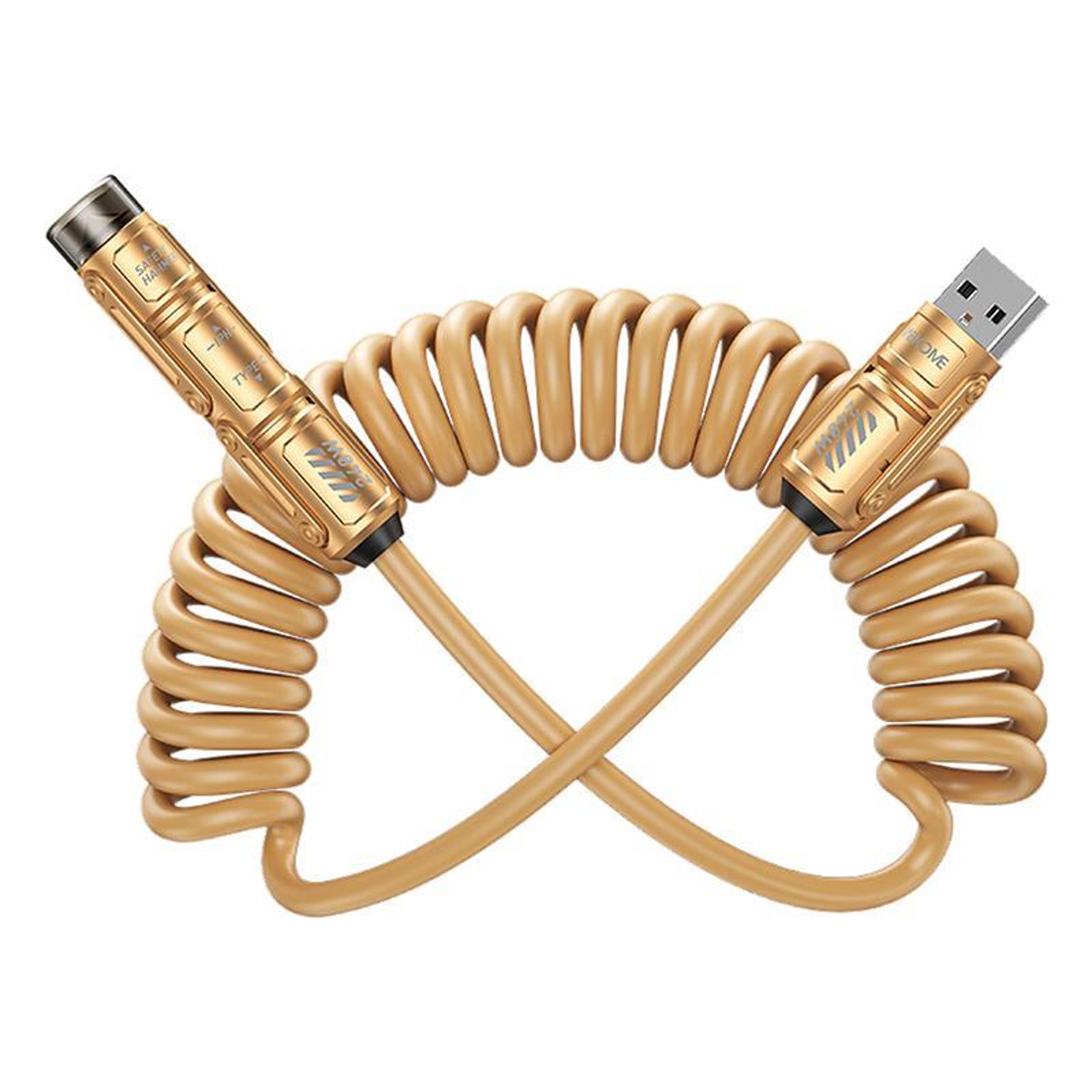 wk wdc-80 240w fast charging cable with car safety hammer retractable multi device charging cable