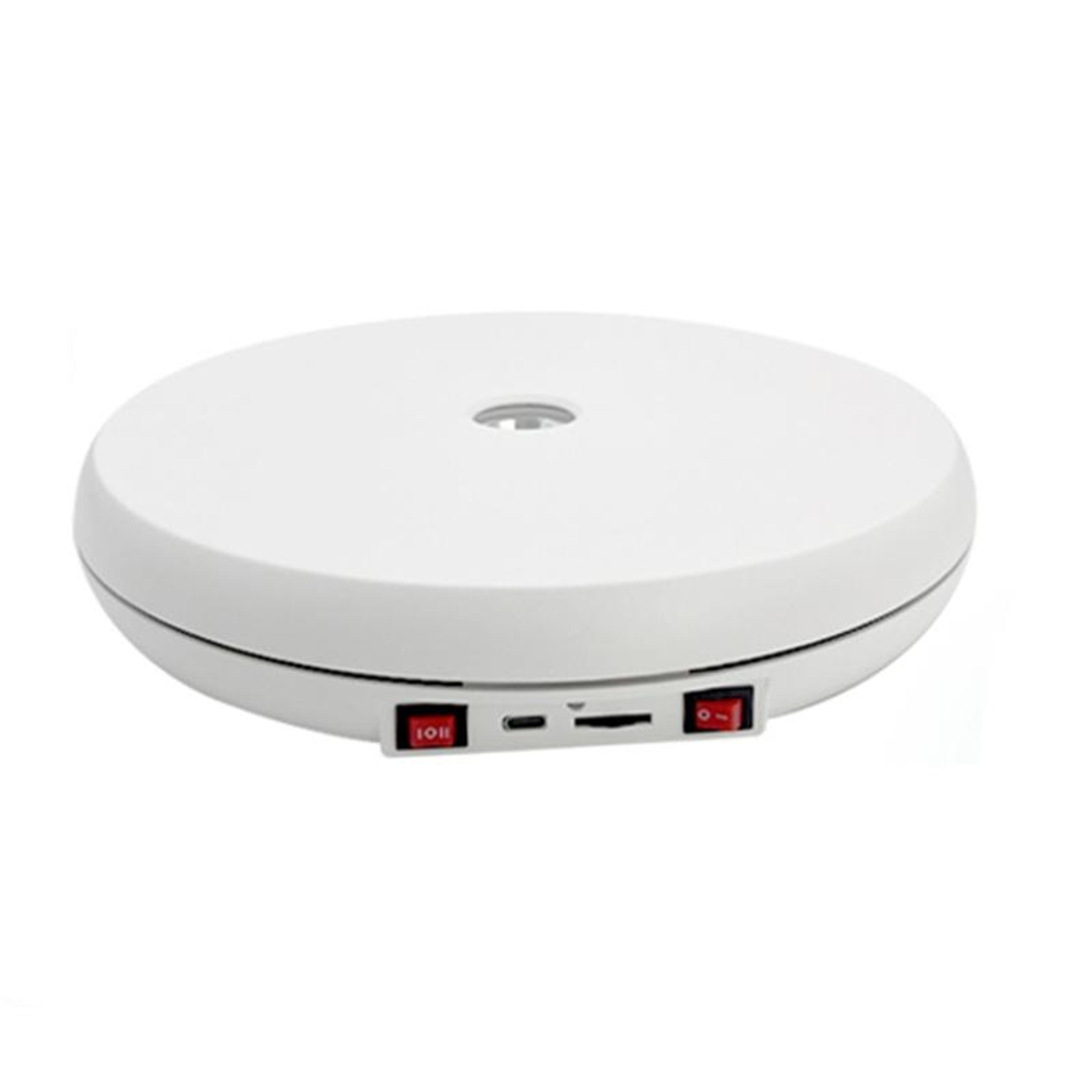 25cm rotating display stand with led light 360° electric display turntable