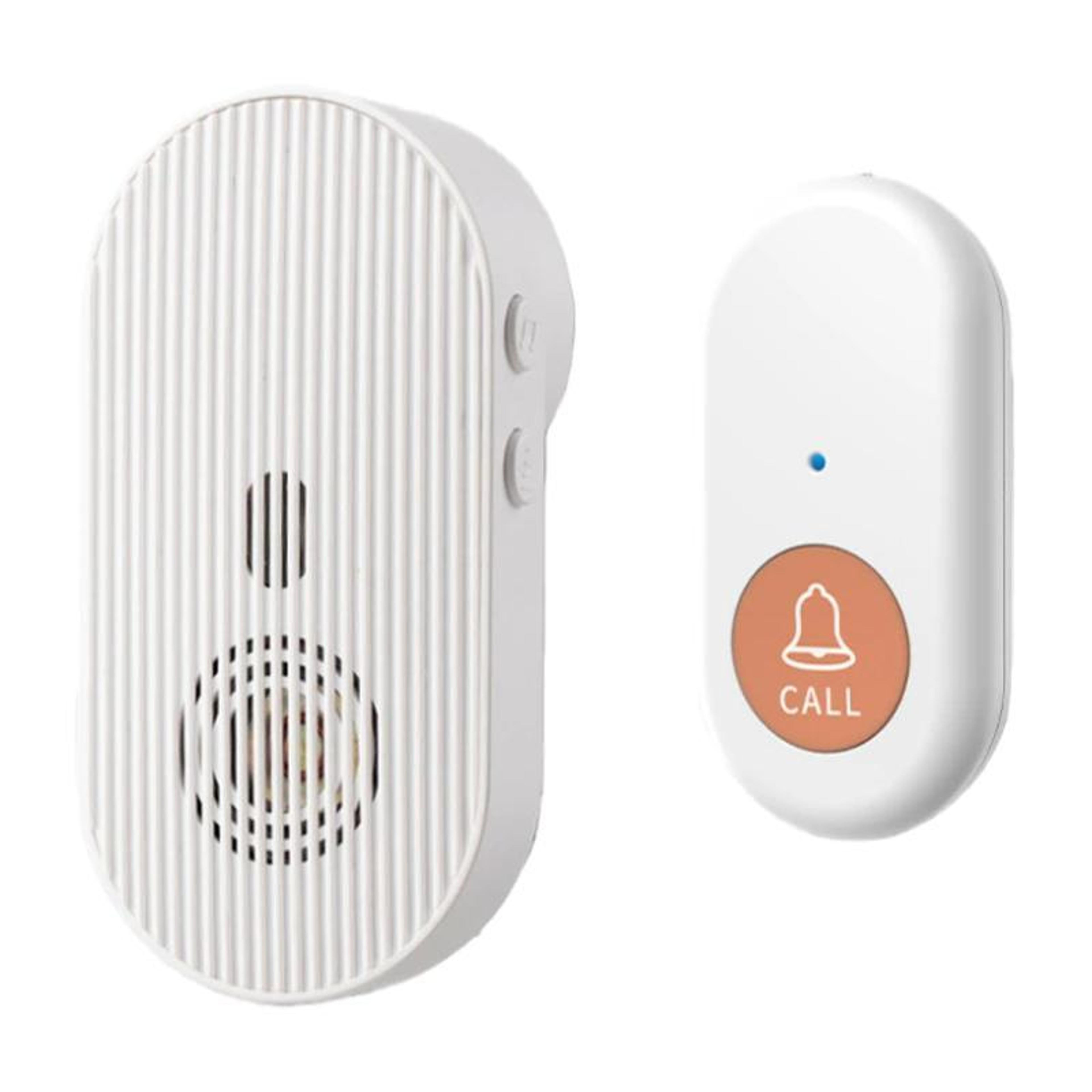 xy-805 wireless doorbell waterproof caregiver call button with 100m range led alert and adjustable volume