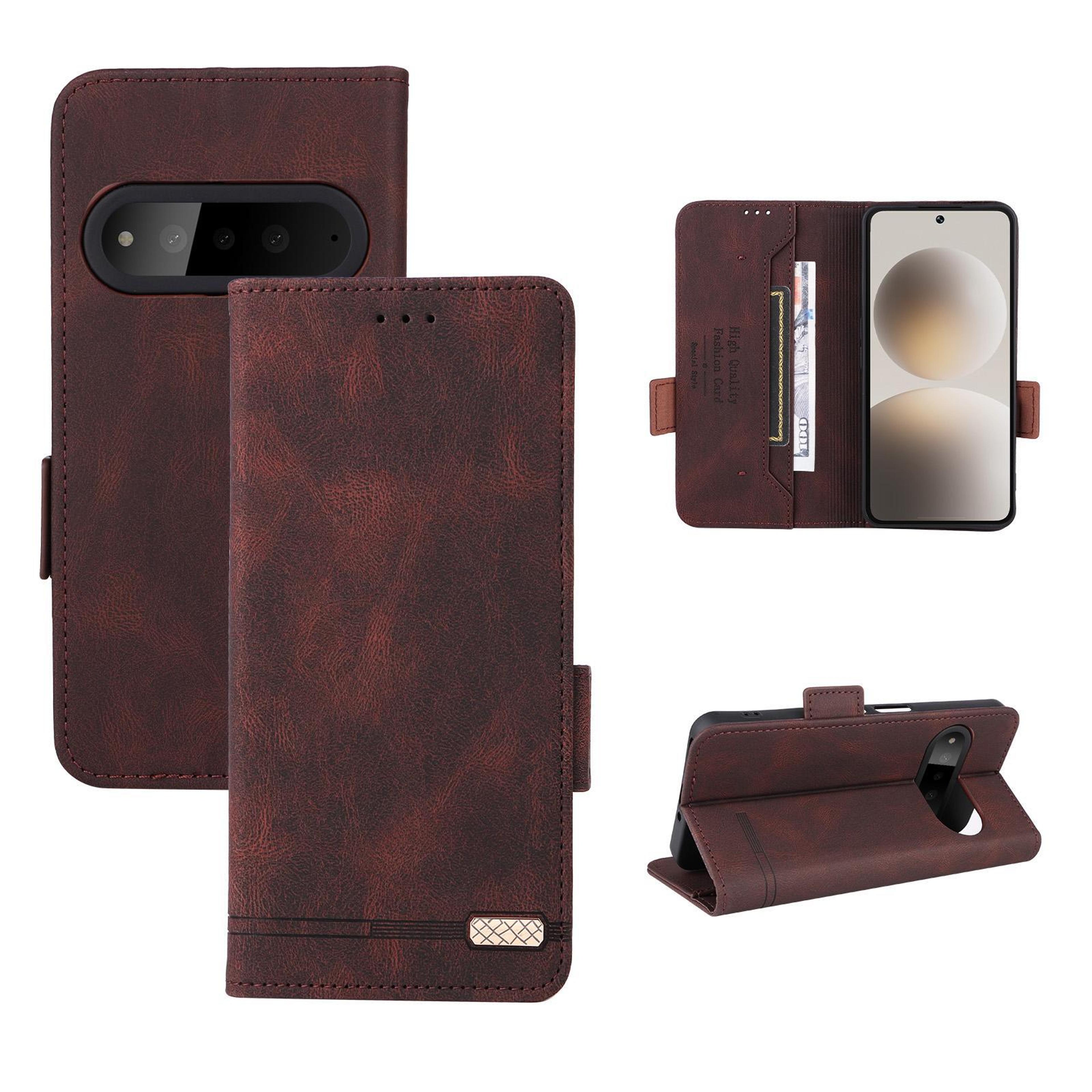 natural ai phone 5g magnetic leather wallet case with card holder kickstand