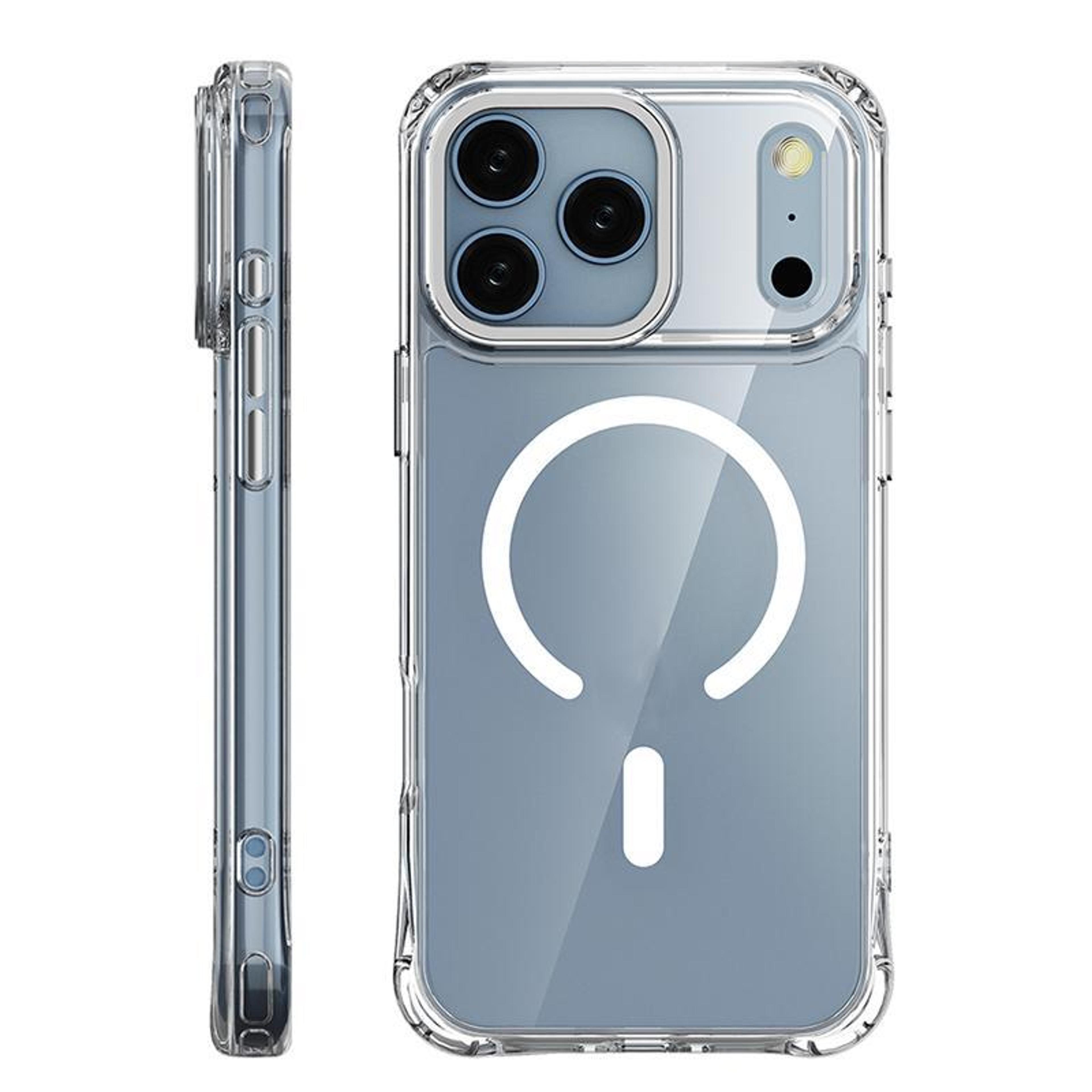 magnetic iphone 17 pro & pro max case shockproof tpu pc hybrid protective cover