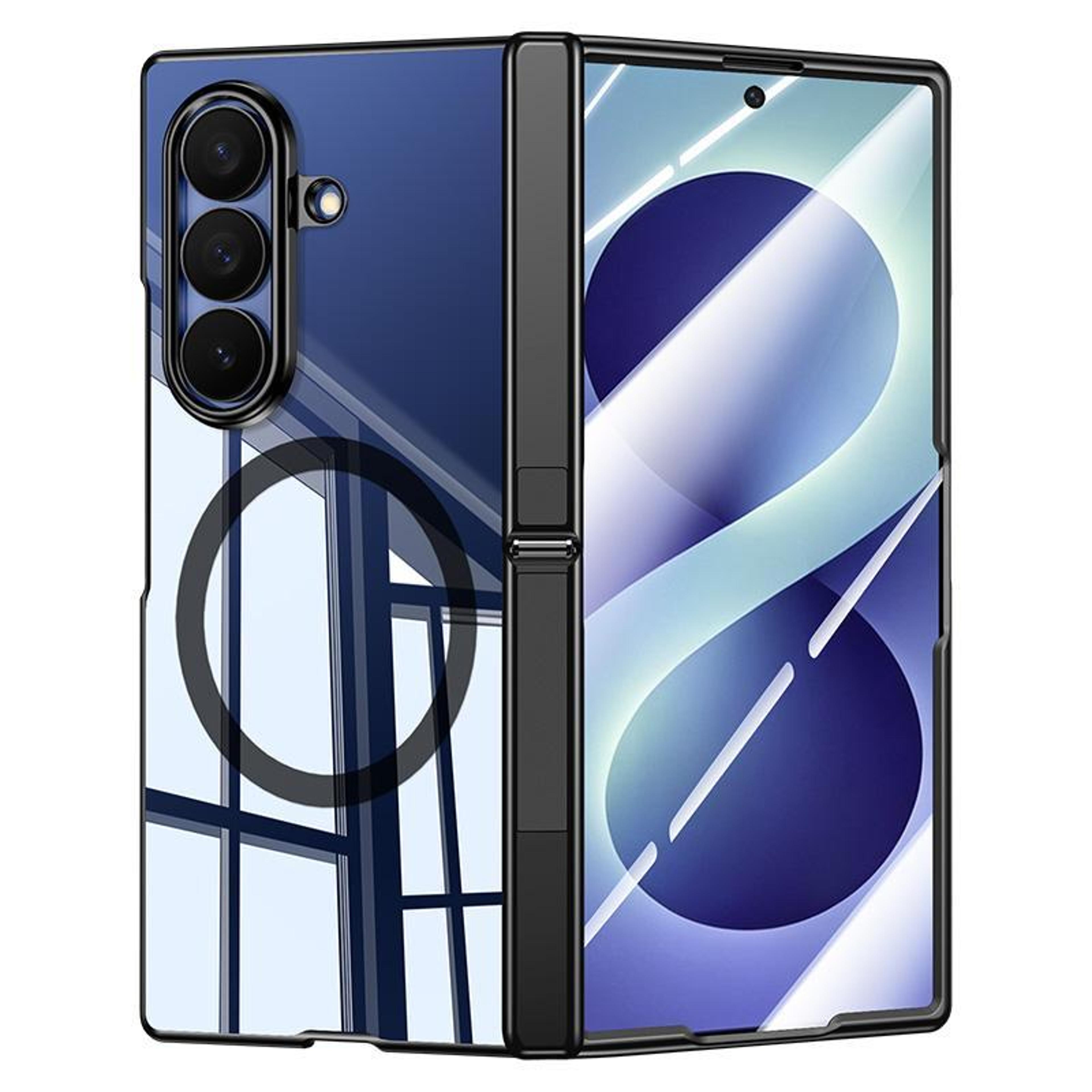 galaxy z fold8 ultra case magnetic transparent hinge protection cover with kickstand