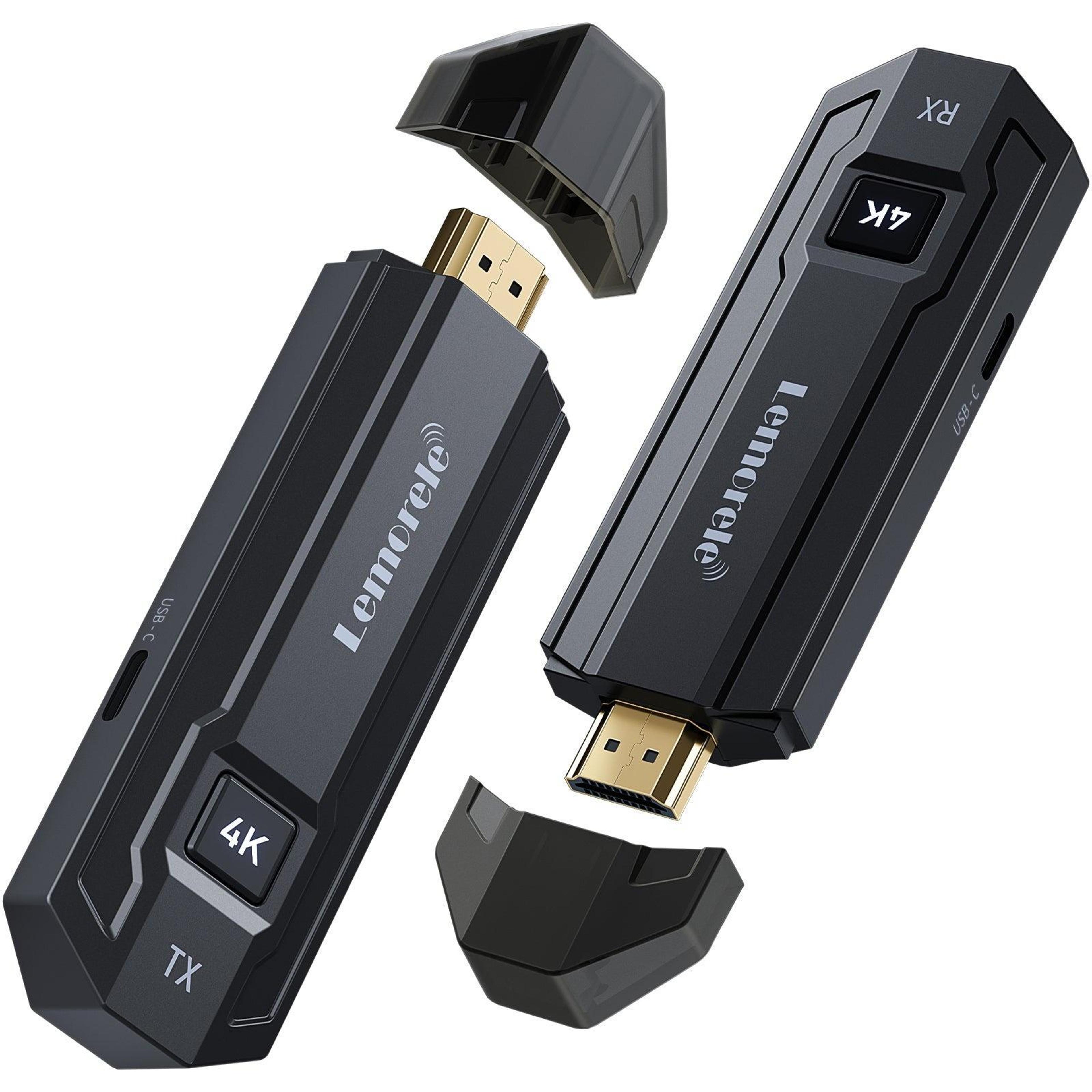 lemorele p50 wireless hdmi transmitter 4k presentation adapter with 1 receiver and 8 transmitters
